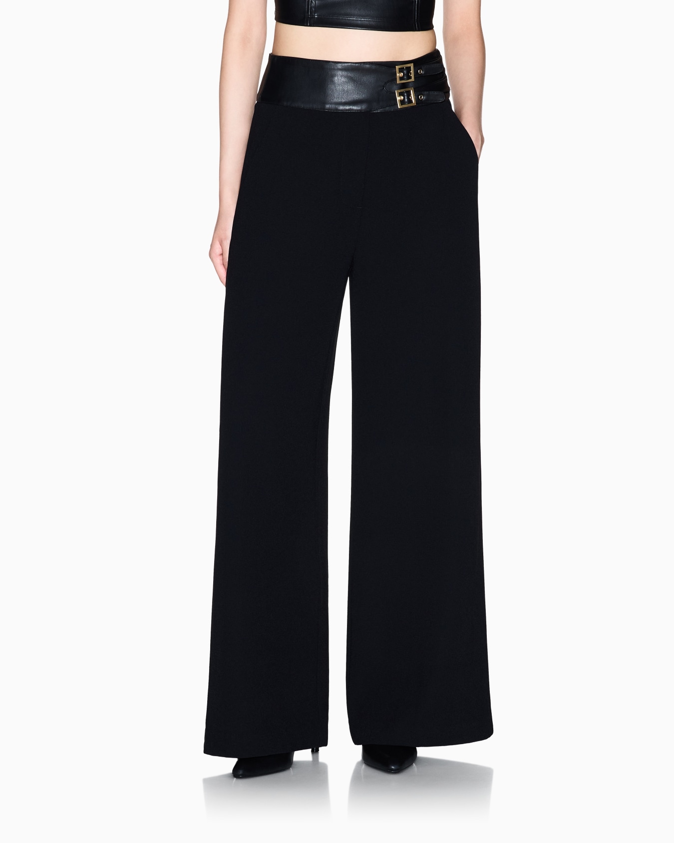 Palazzo trousers with straps Slide 3