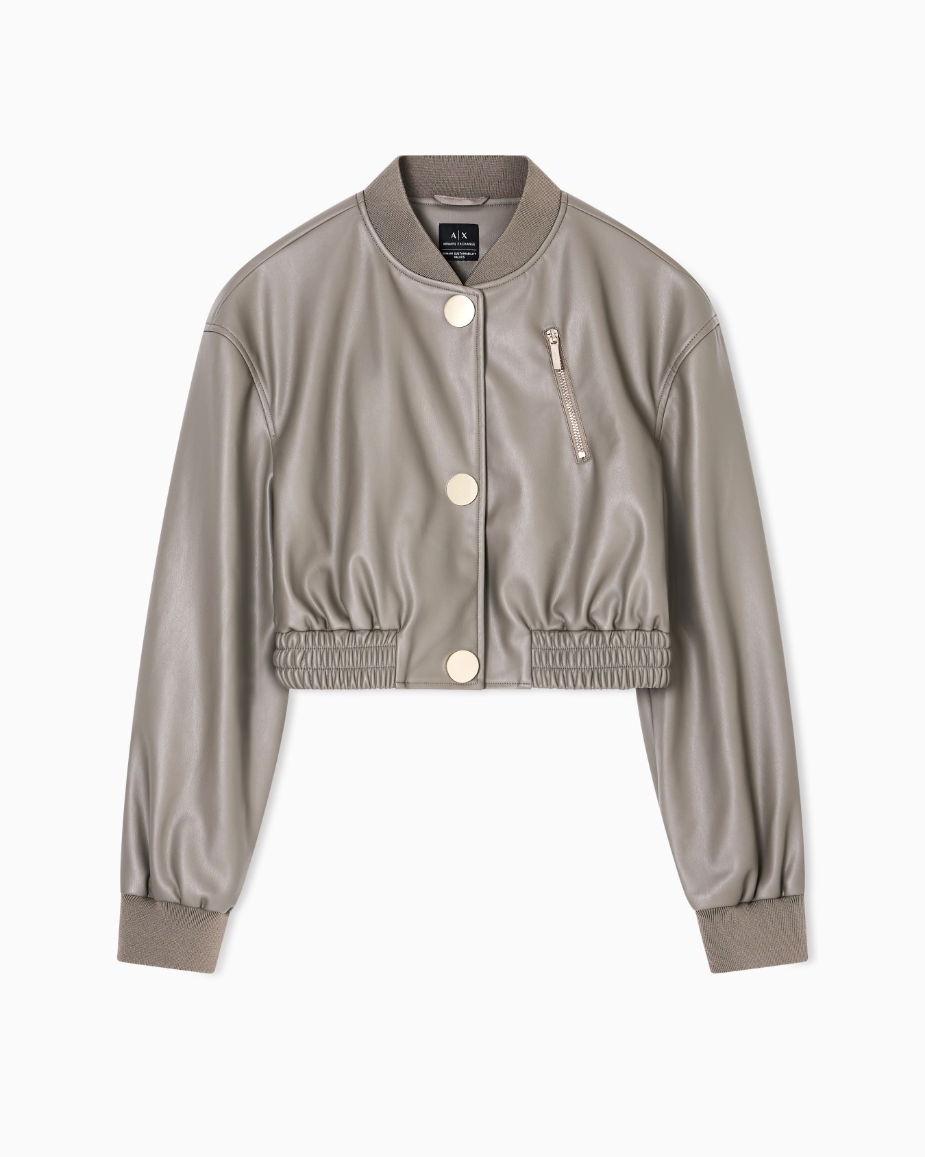 Short faux leather jacket Slide 0