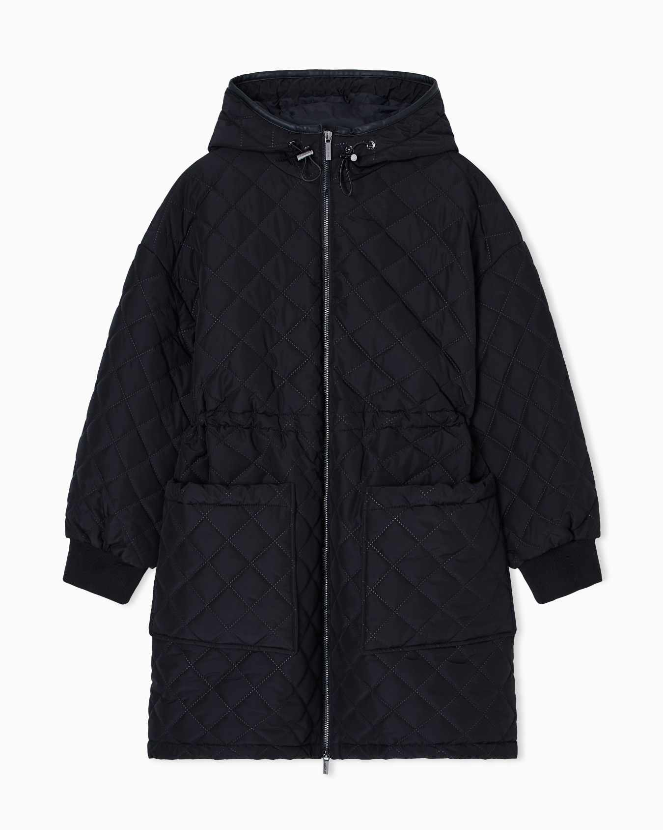 Parka with diamond quilted hood Slide 0