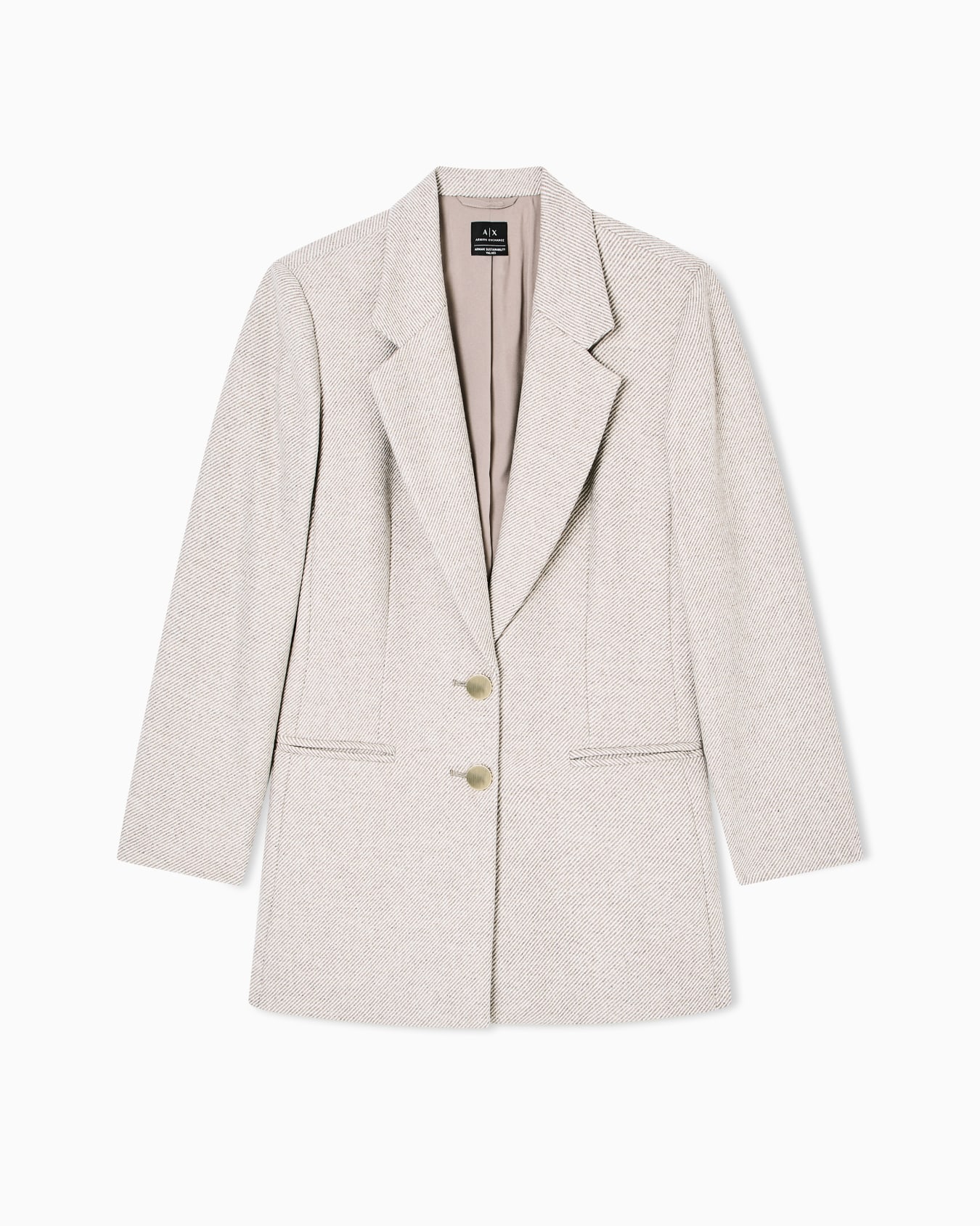 Double-breasted herringbone jacket Slide 0