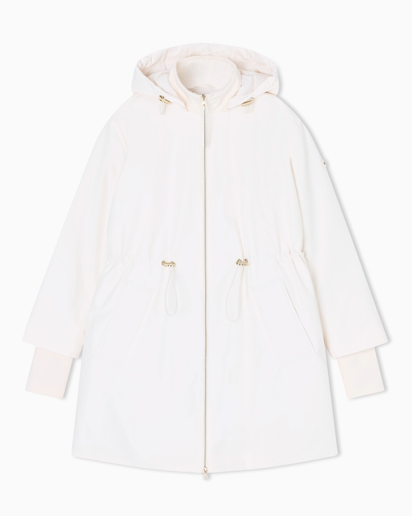 Recycled fabric parka with hood Slide 0