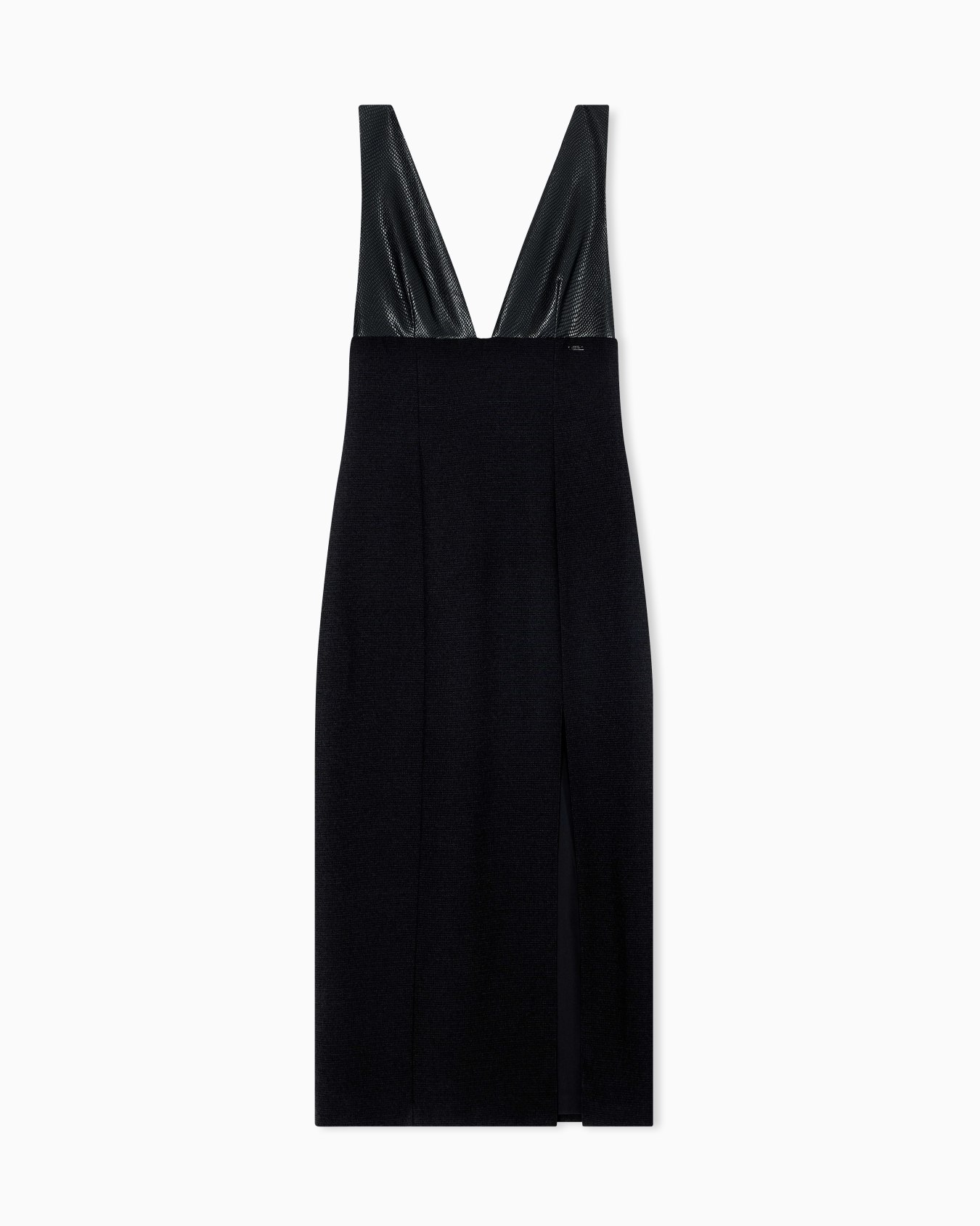 Longuette dress with slit Slide 0
