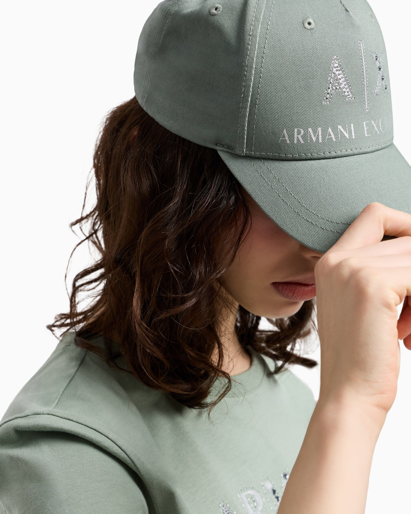 Visor hat with rhinestone logo Diapositiva 2