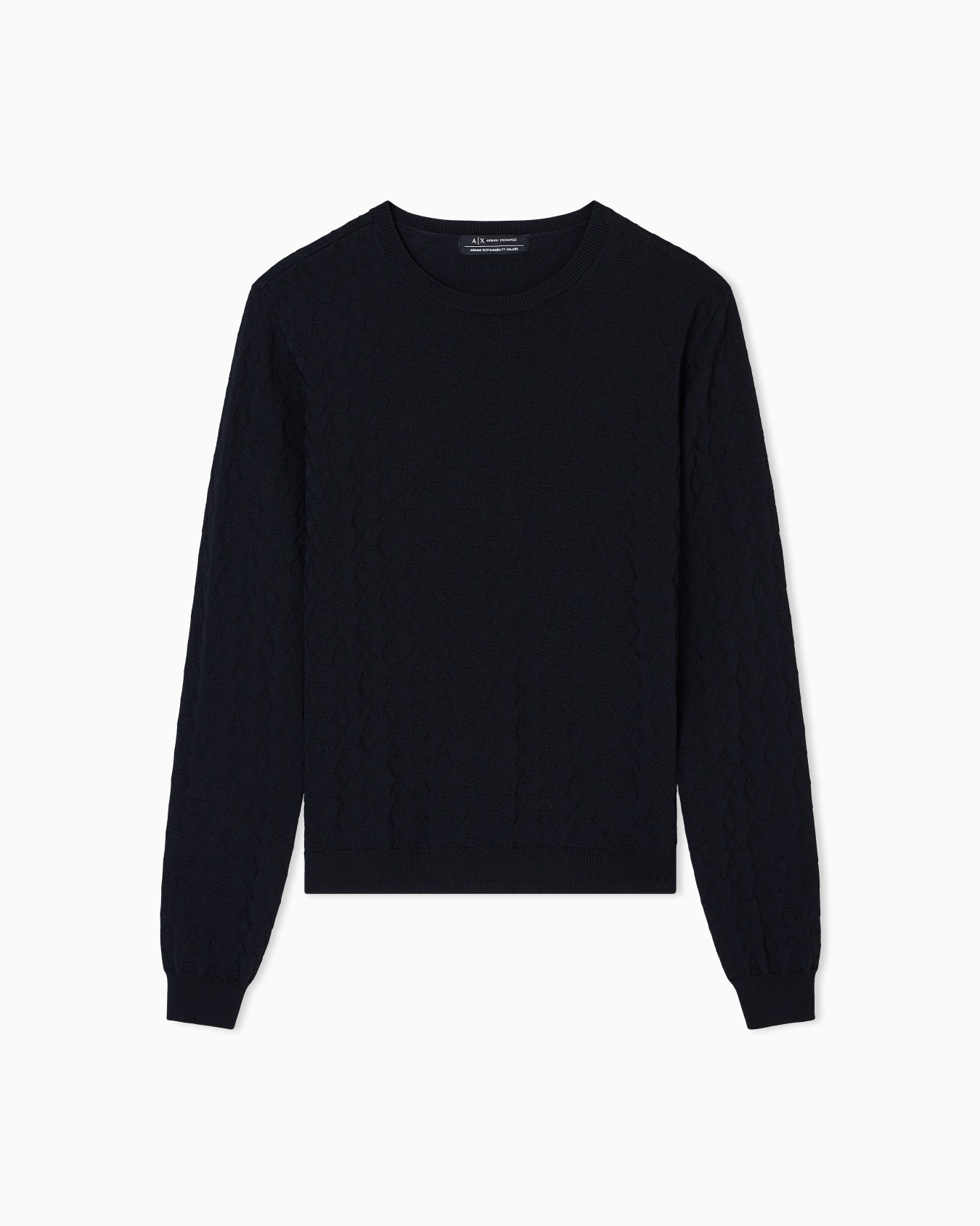Sweater with allover jacquard logo Slide 0