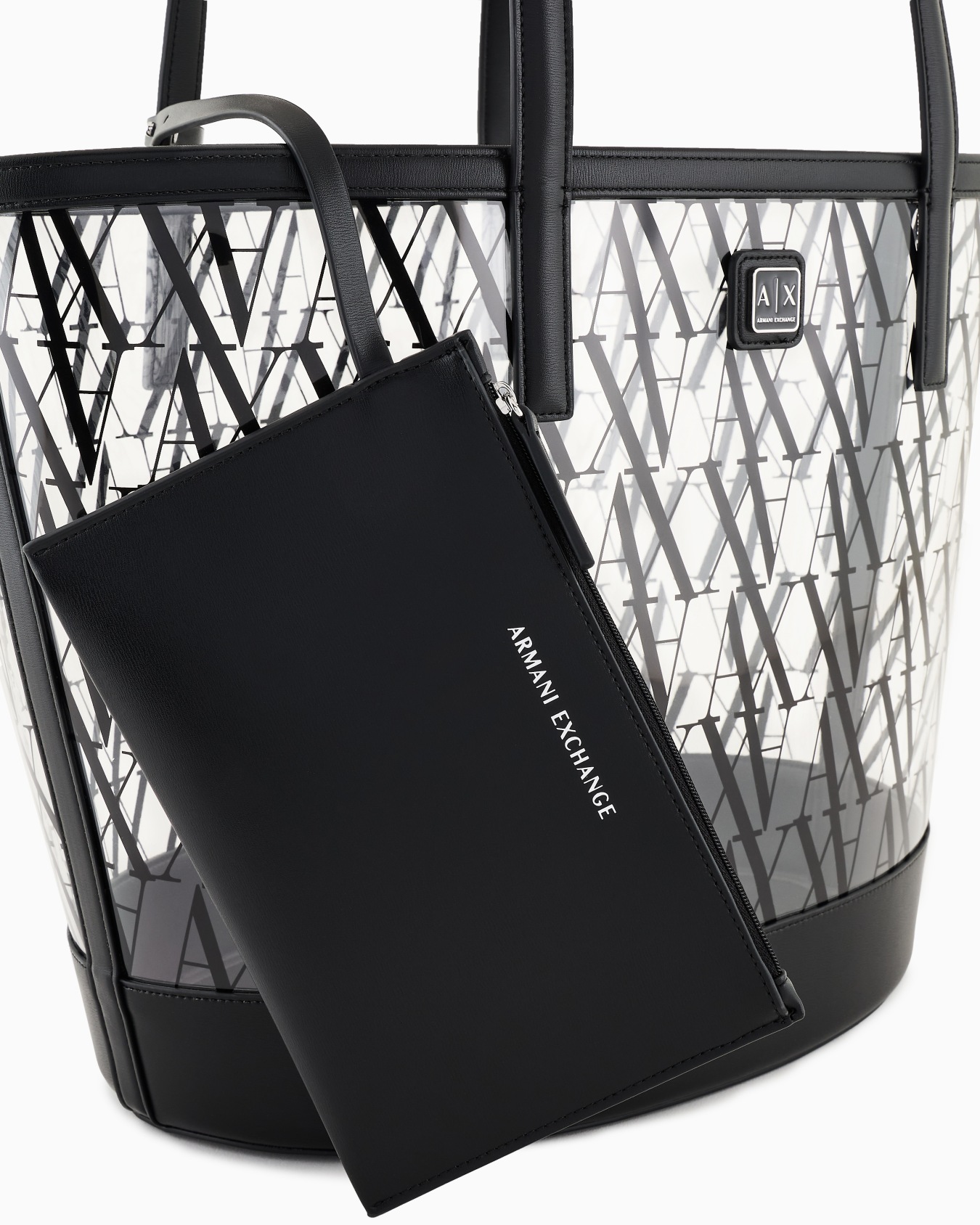 Transparent shopper bag with allover logo Diapositiva 4