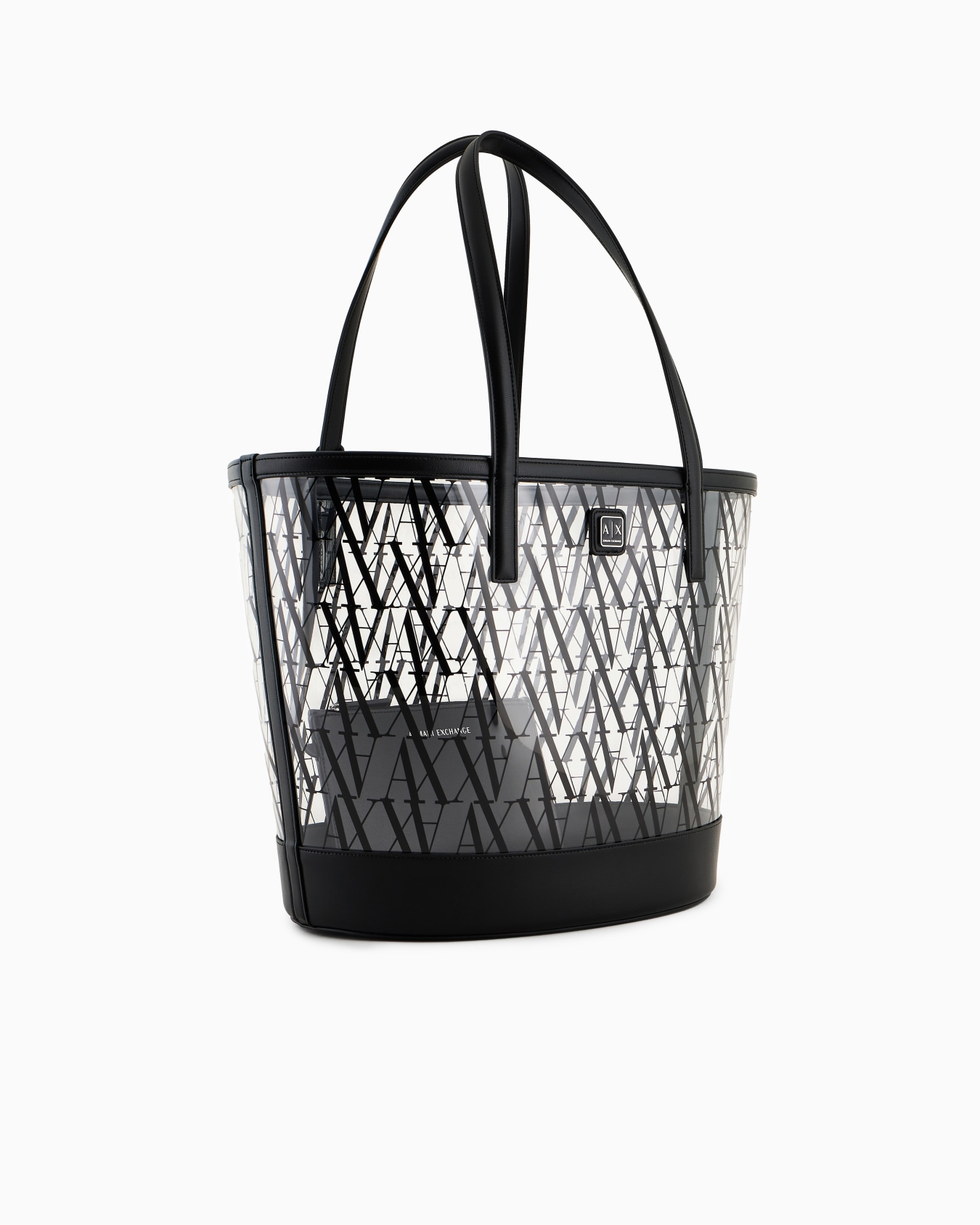 Transparent shopper bag with allover logo Diapositiva 1