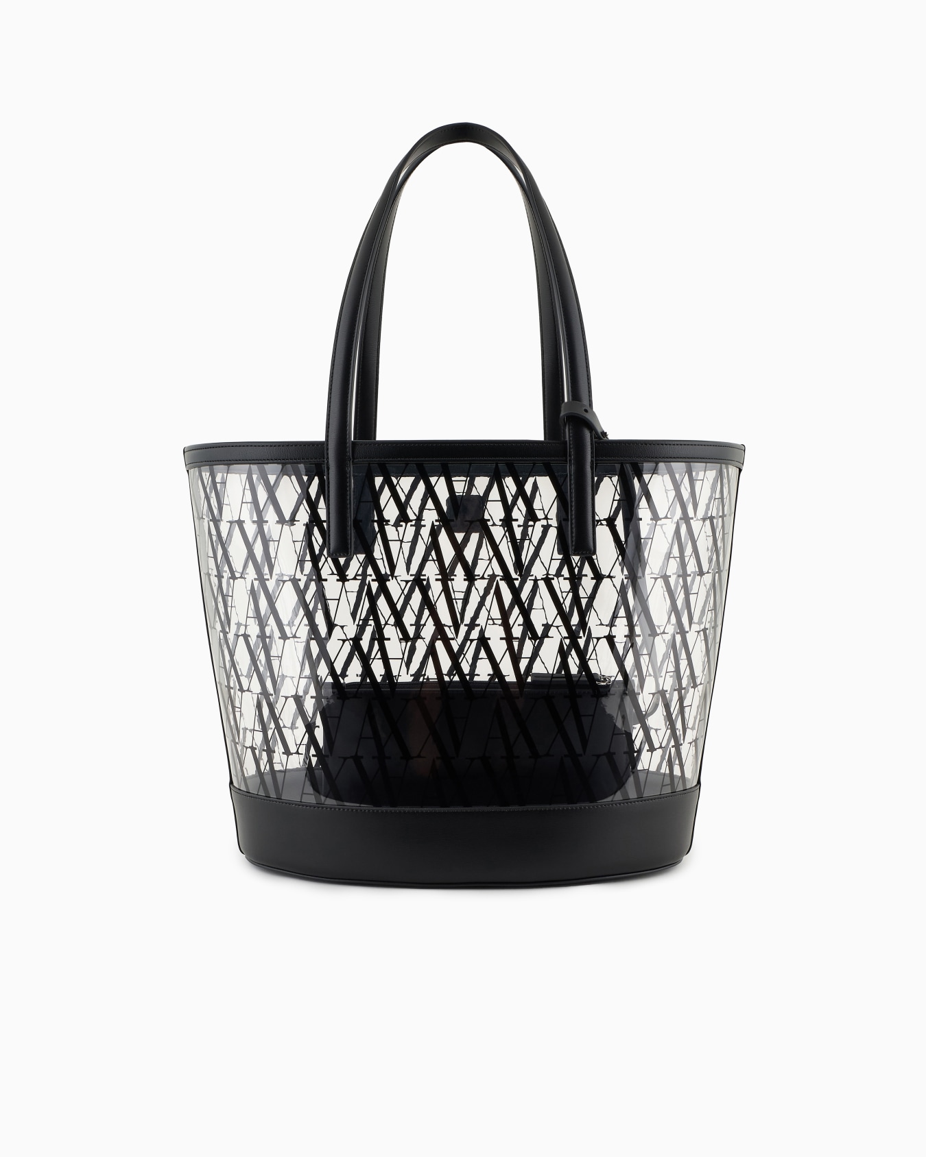 Transparent shopper bag with allover logo Diapositiva 2