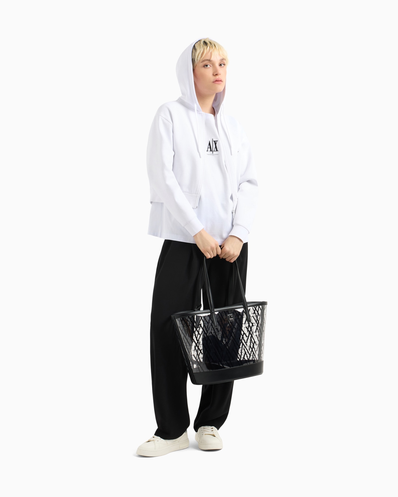 Transparent shopper bag with allover logo Diapositiva 5