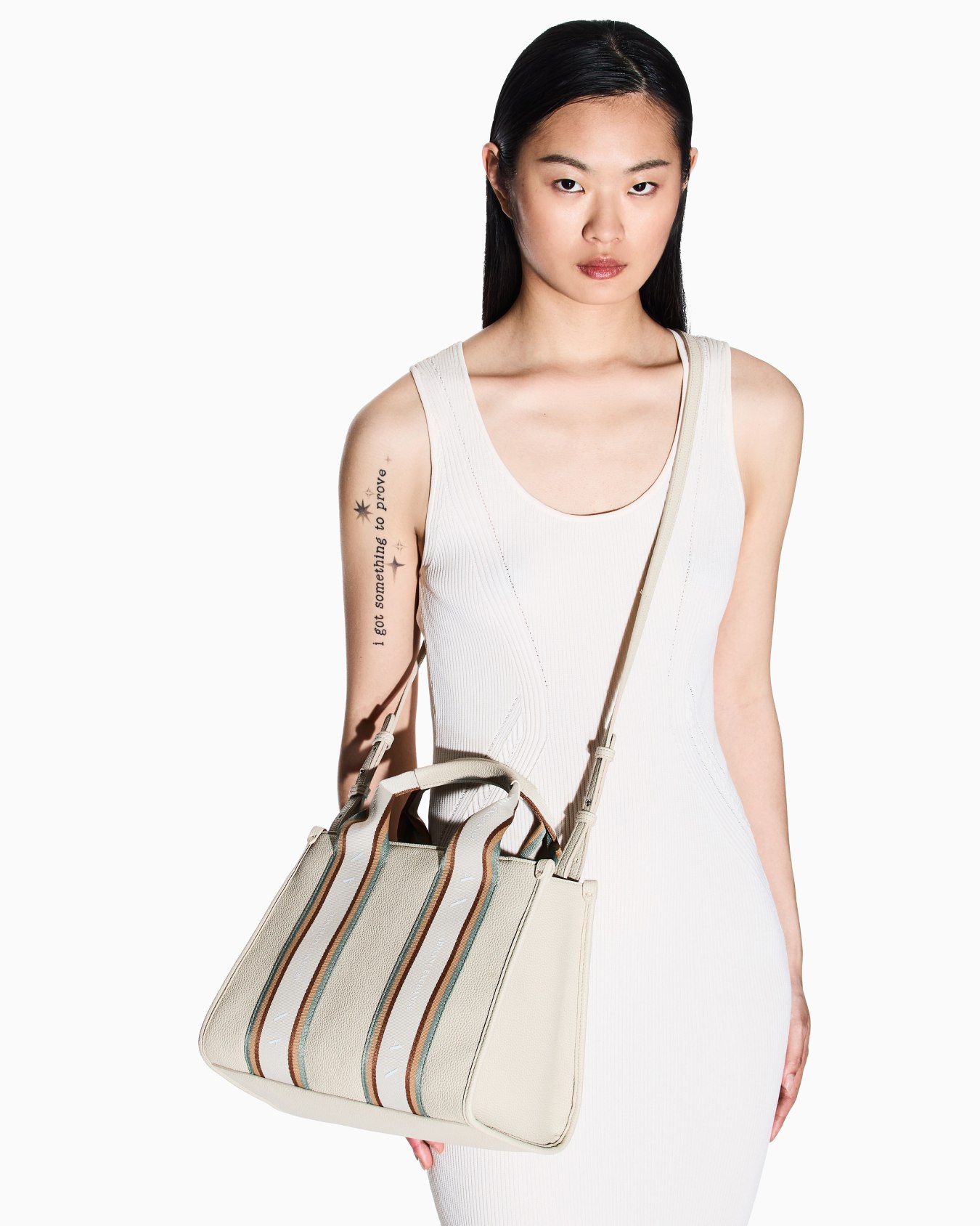 Shopper bag with contrasting bands Slide 6