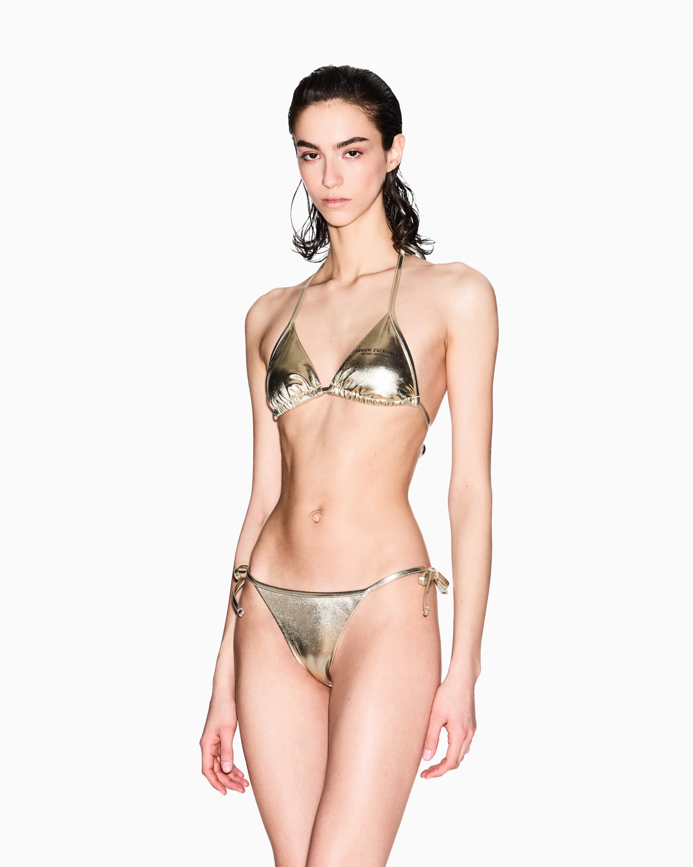 Braguita de bikini de tejido metalizado Diapositiva 1