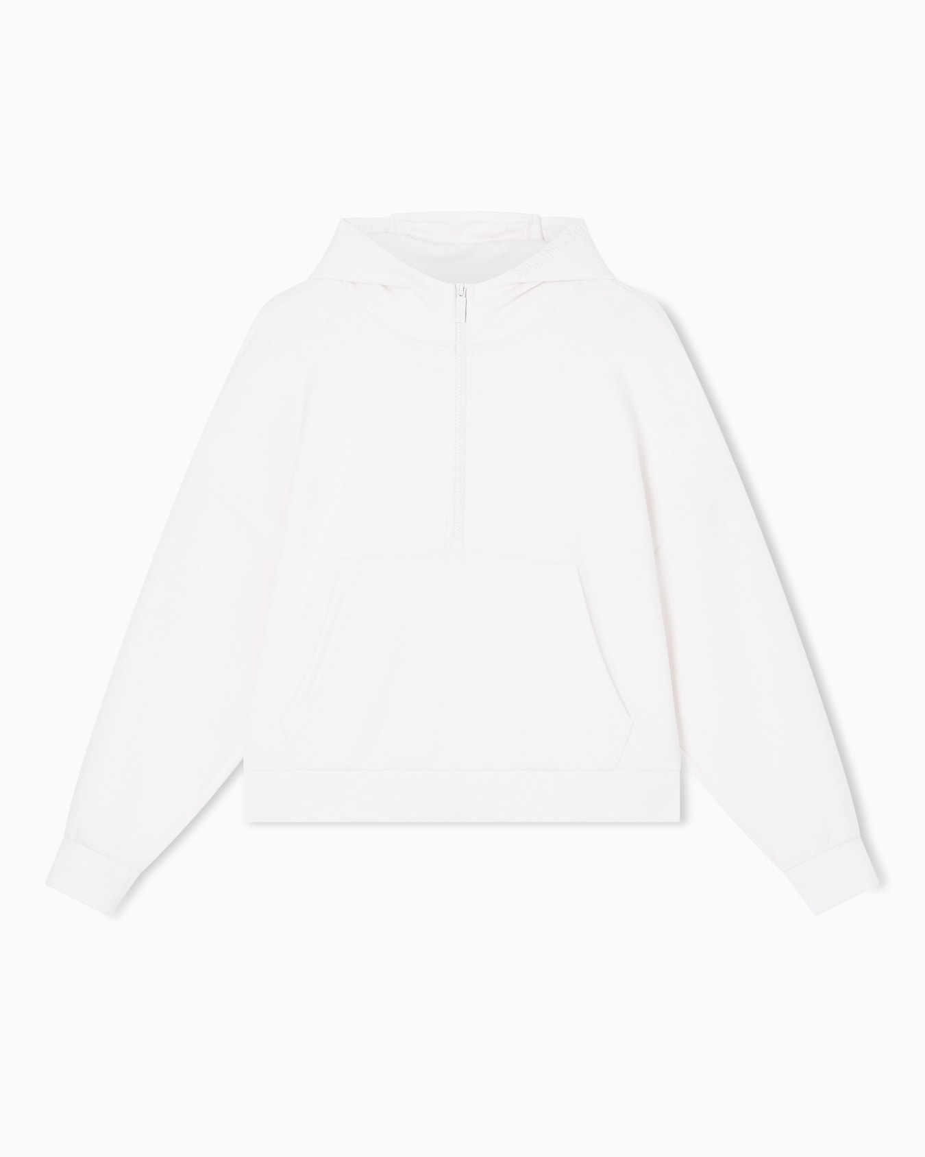 Felpa mezza zip con cappuccio Slide 0
