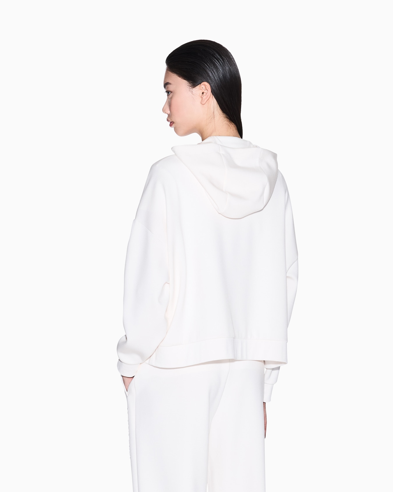 Felpa mezza zip con cappuccio Slide 2