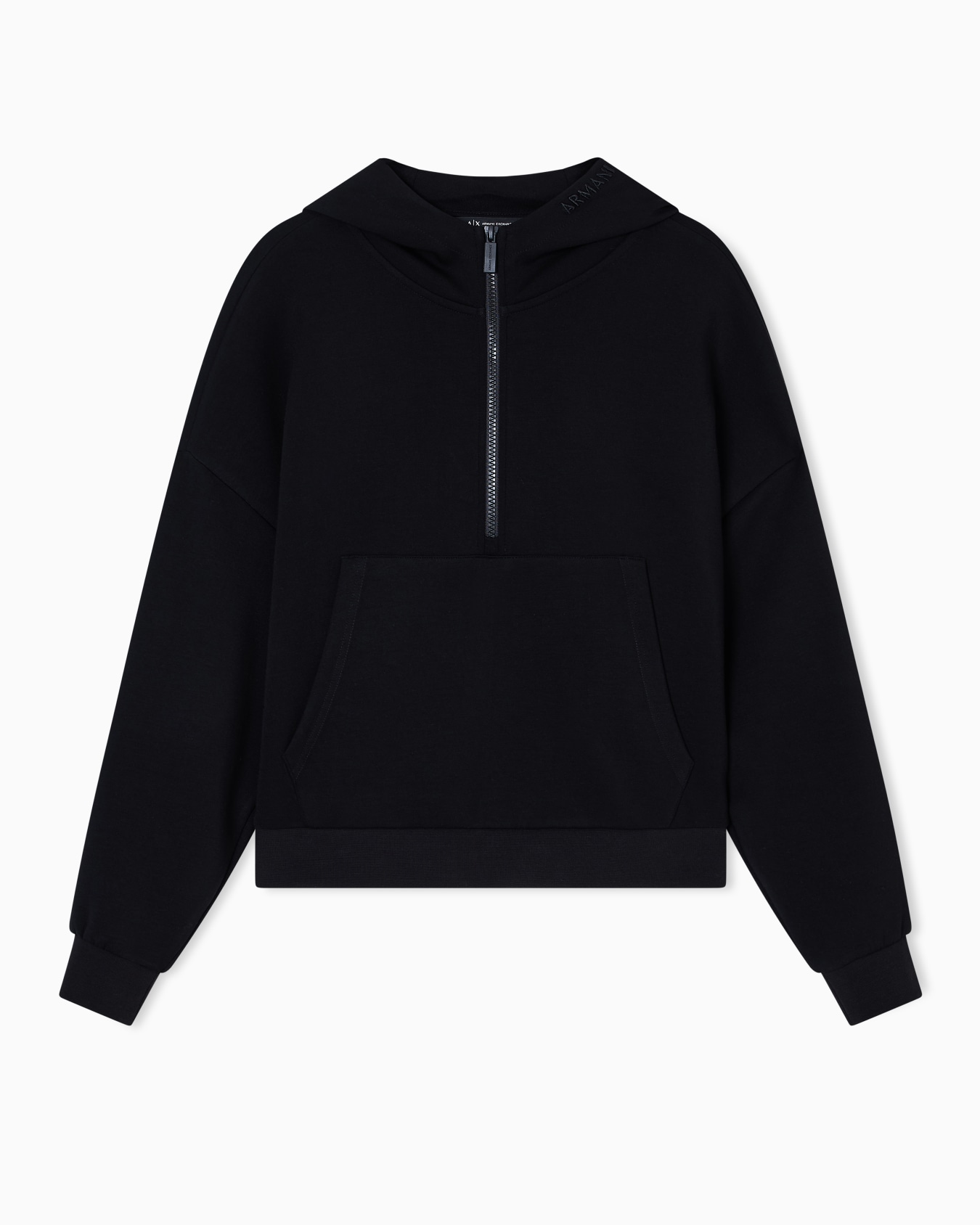 Felpa mezza zip con cappuccio Slide 0
