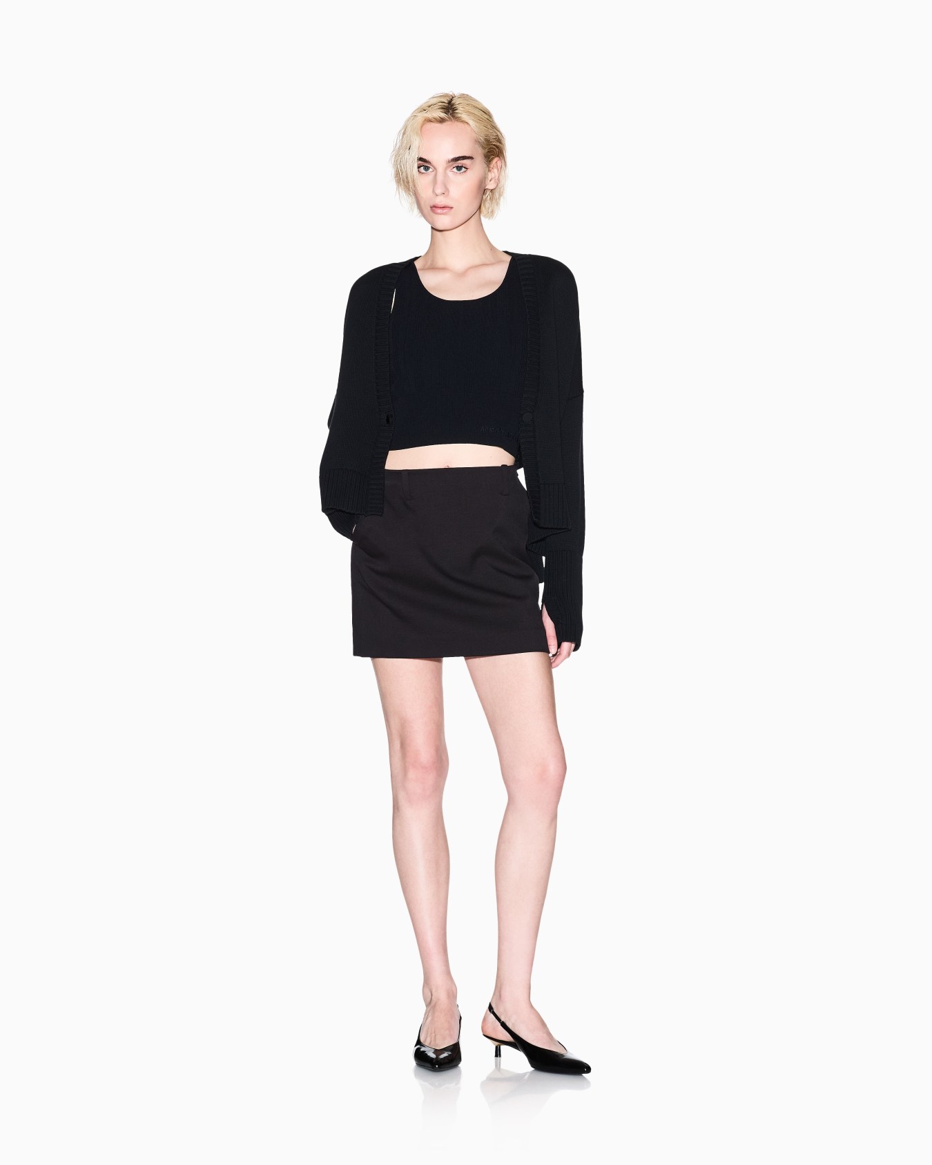 Asymmetrical cotton cardigan Slide 1
