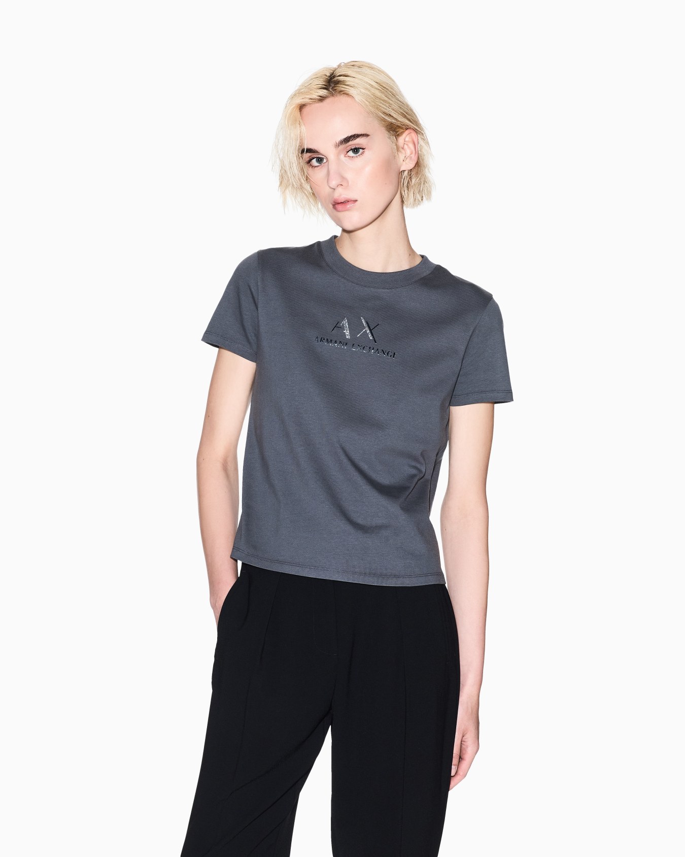 T-Shirt mit normaler Passform und grafischem Logo Folie 3