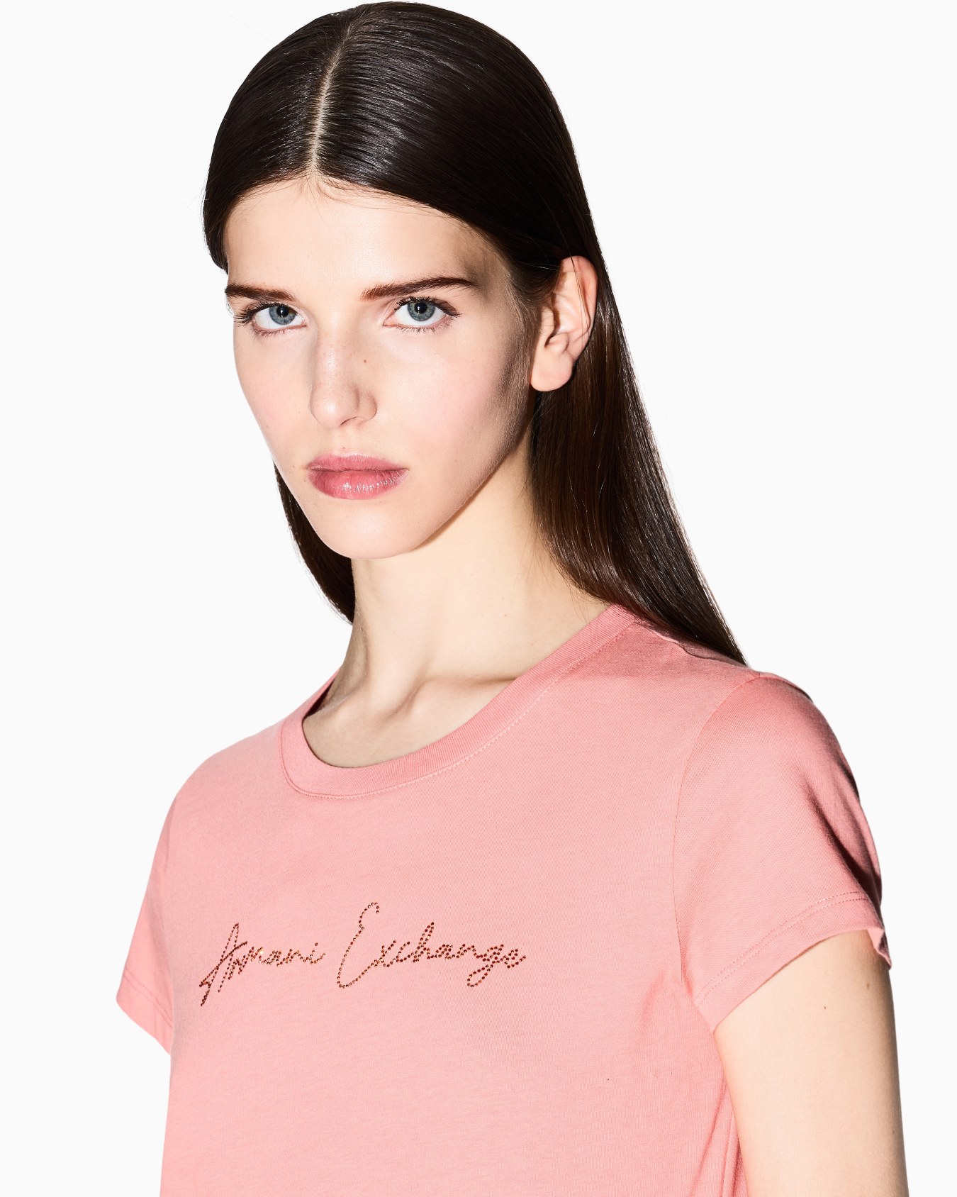 Slim fit T-shirt with glitter logo Slide 4