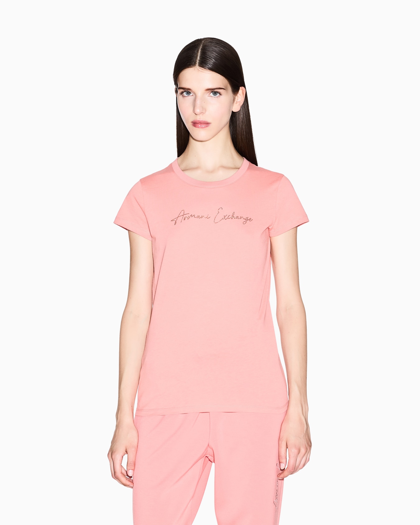 Slim fit T-shirt with glitter logo Slide 3