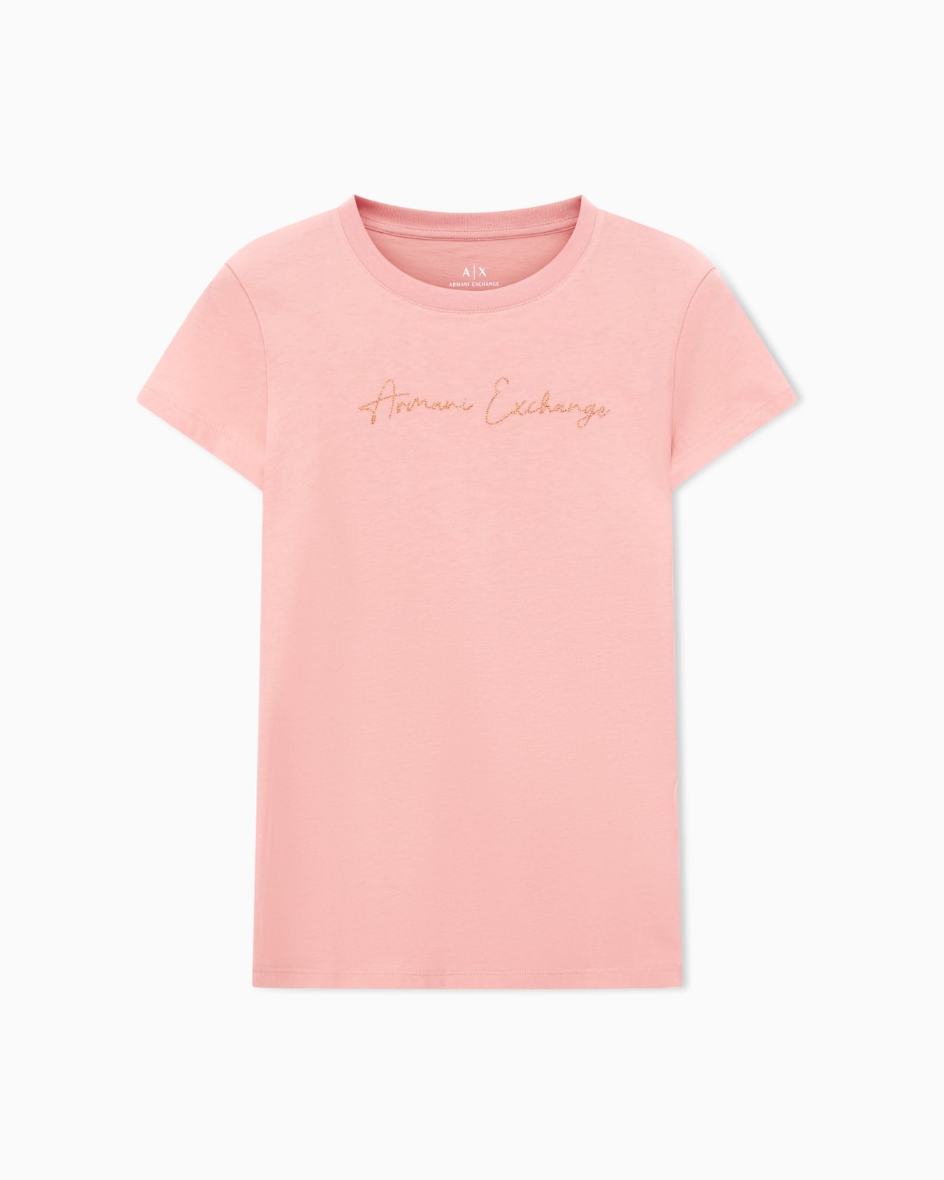 Slim fit T-shirt with glitter logo Slide 0