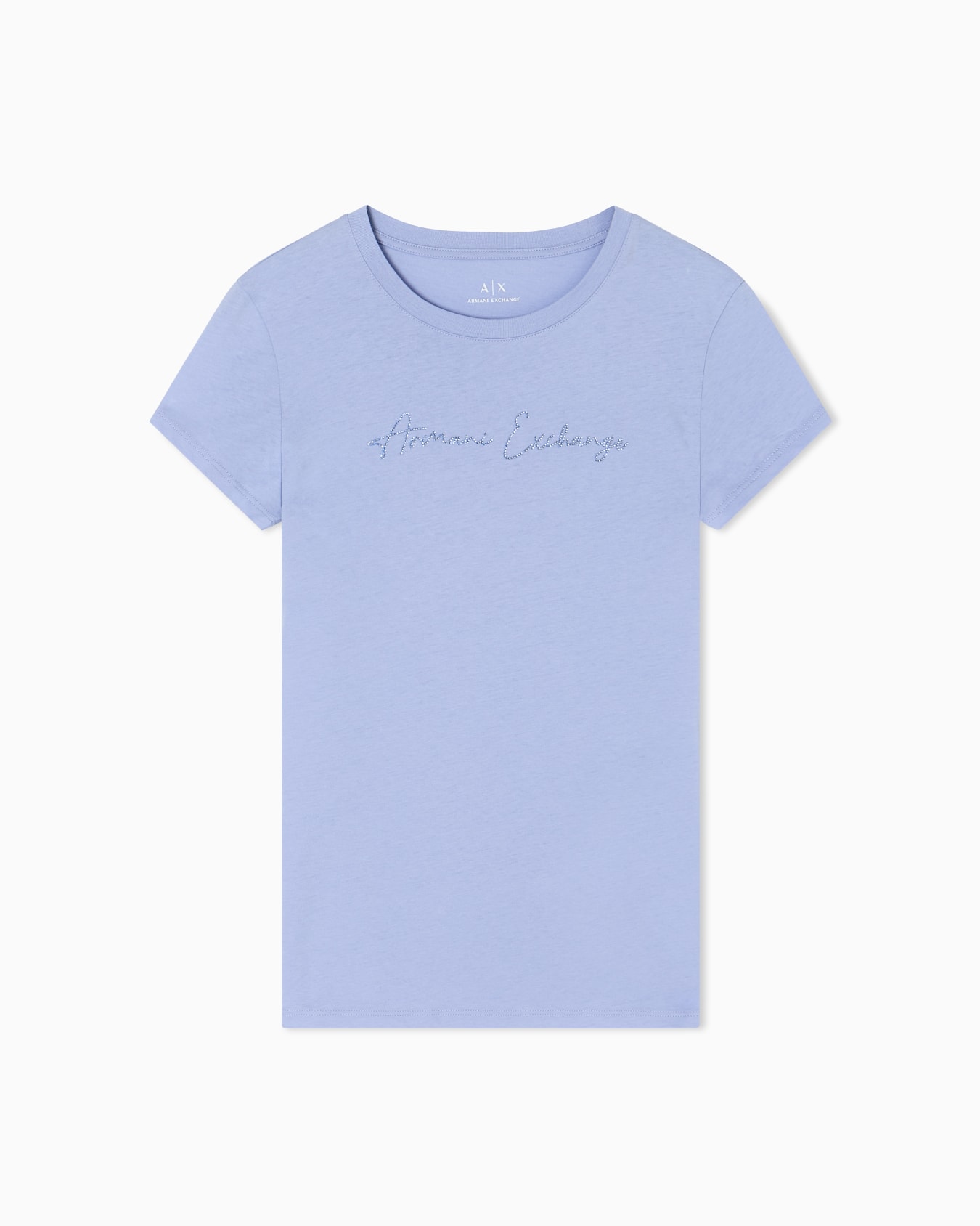 Slim fit T-shirt with glitter logo Slide 0