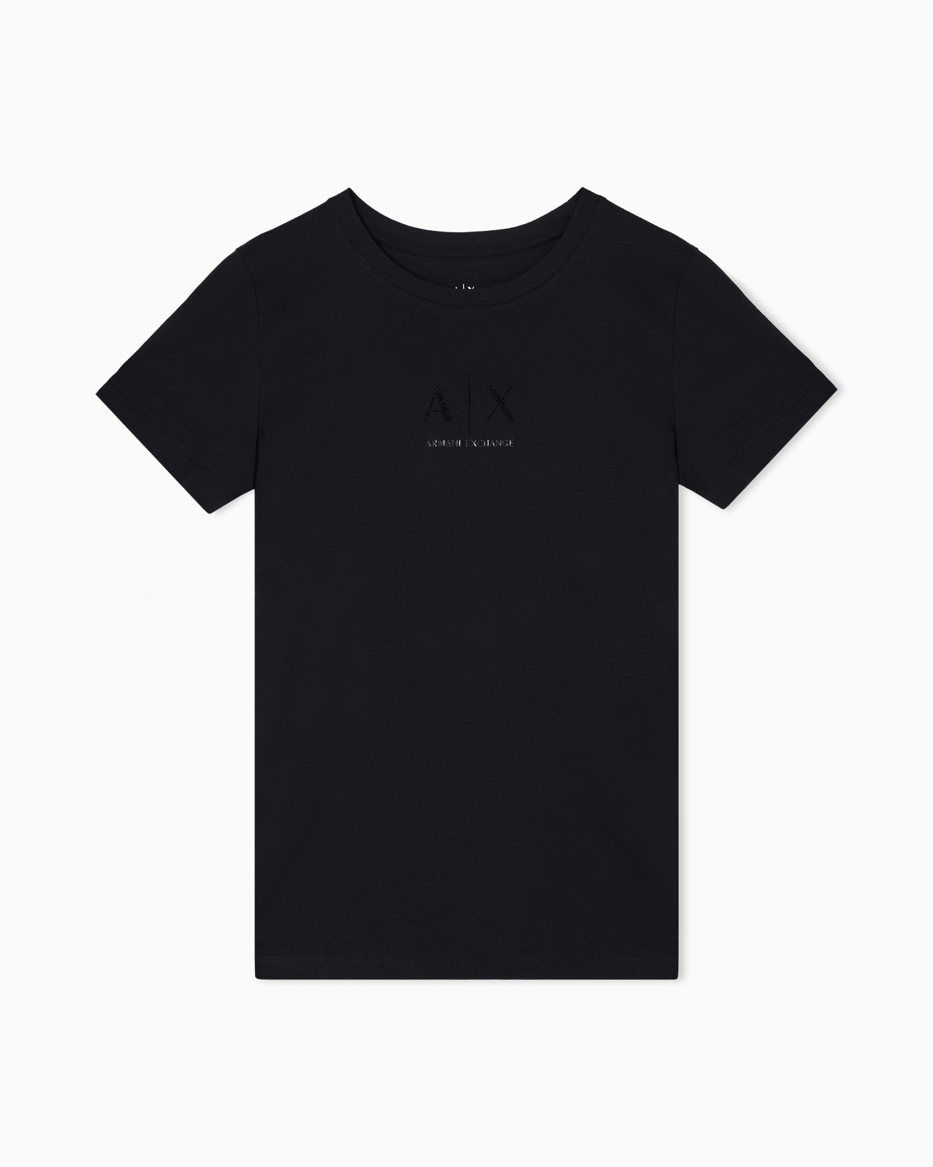 T-shirt coupe régulière avec logo pailleté Diapositive 0