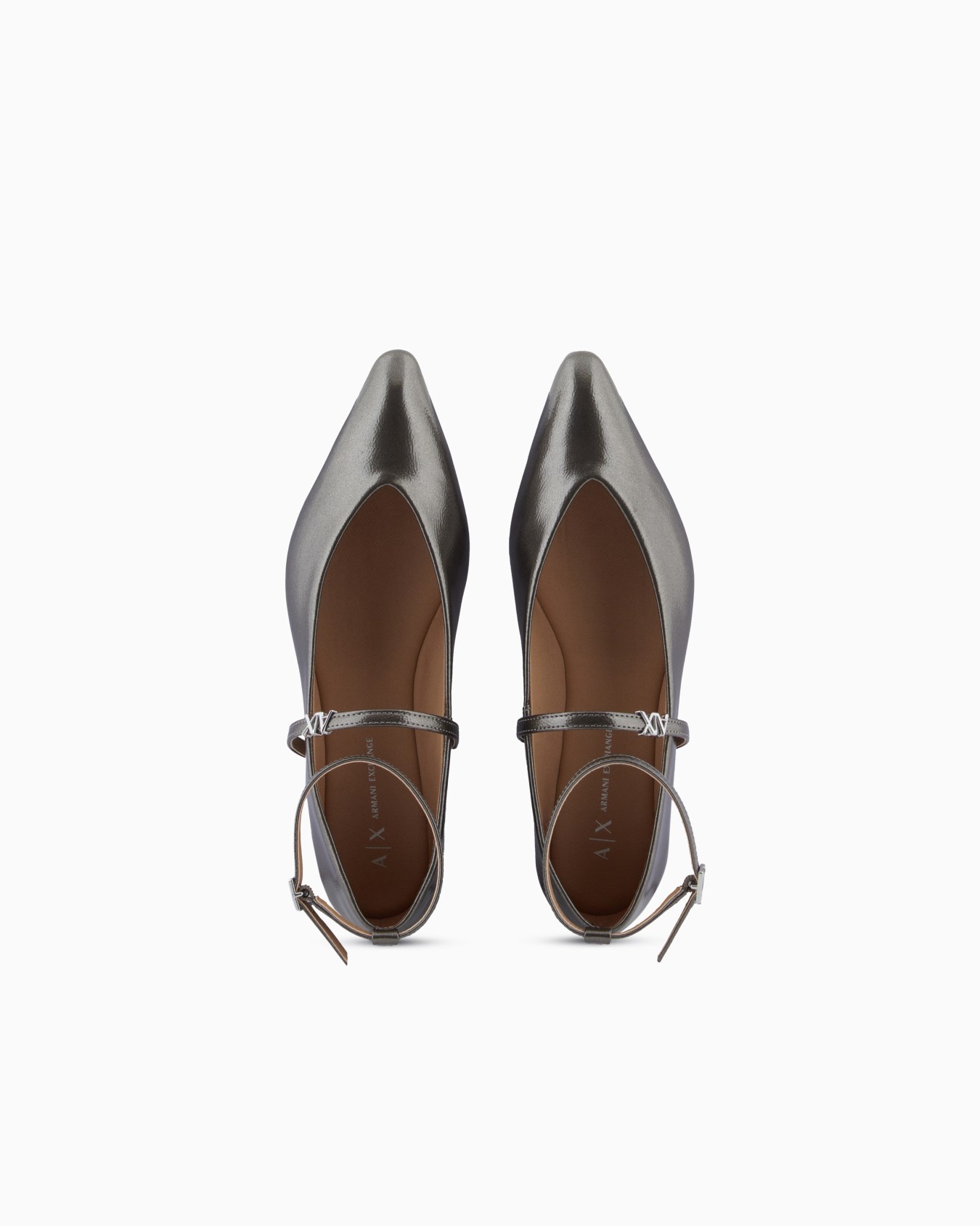 Pointed toe ballerinas with straps Slide 2