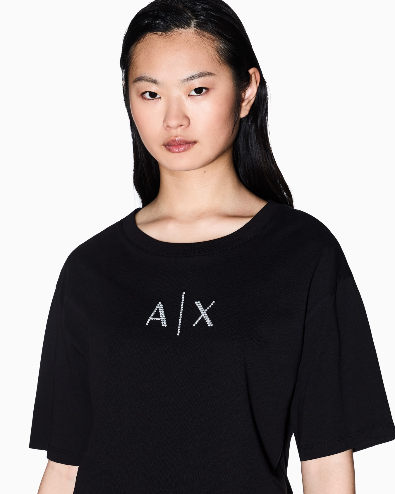 Cropped T-shirt with logo profile Slide 4
