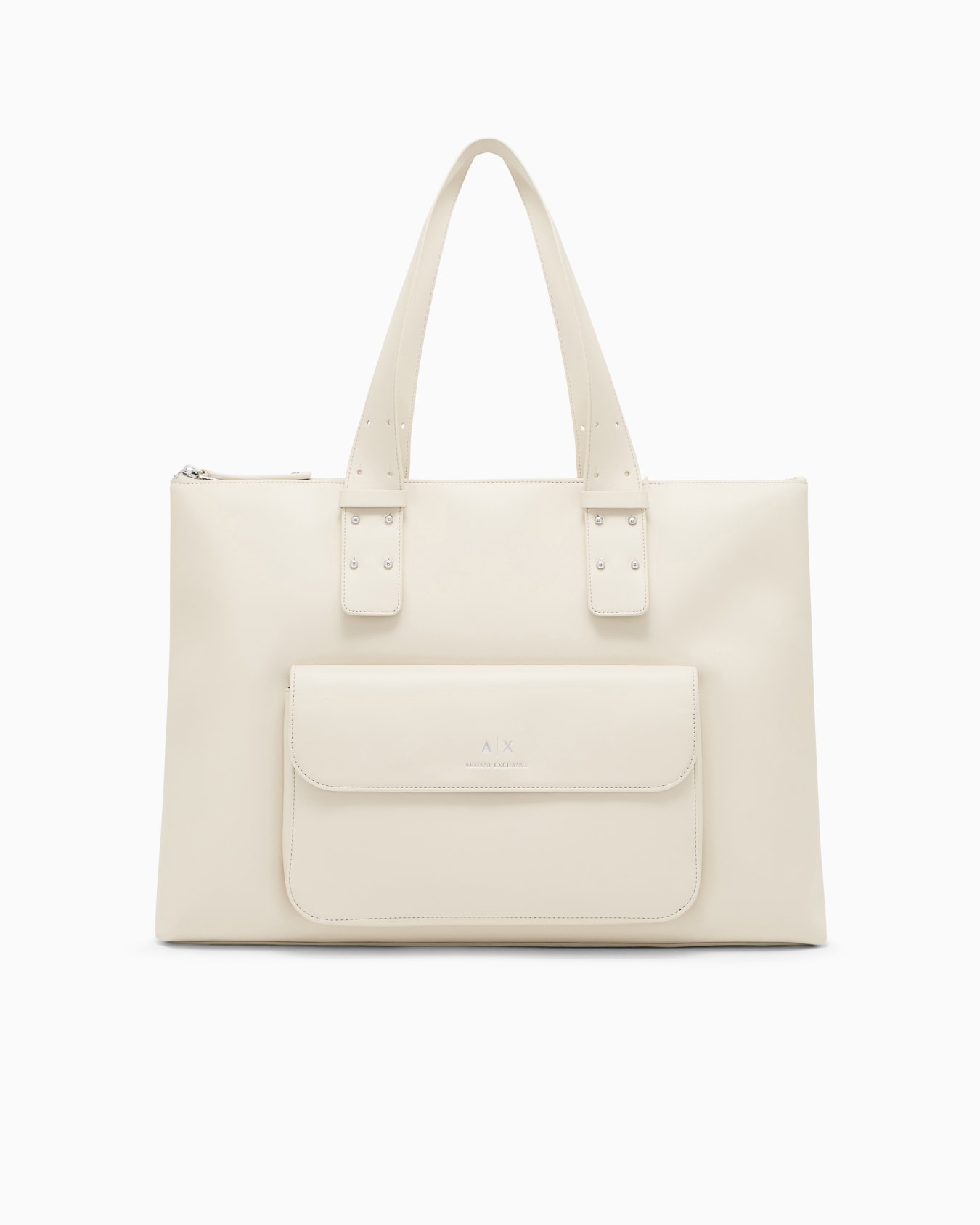 Handbag with external pocket Slide 0