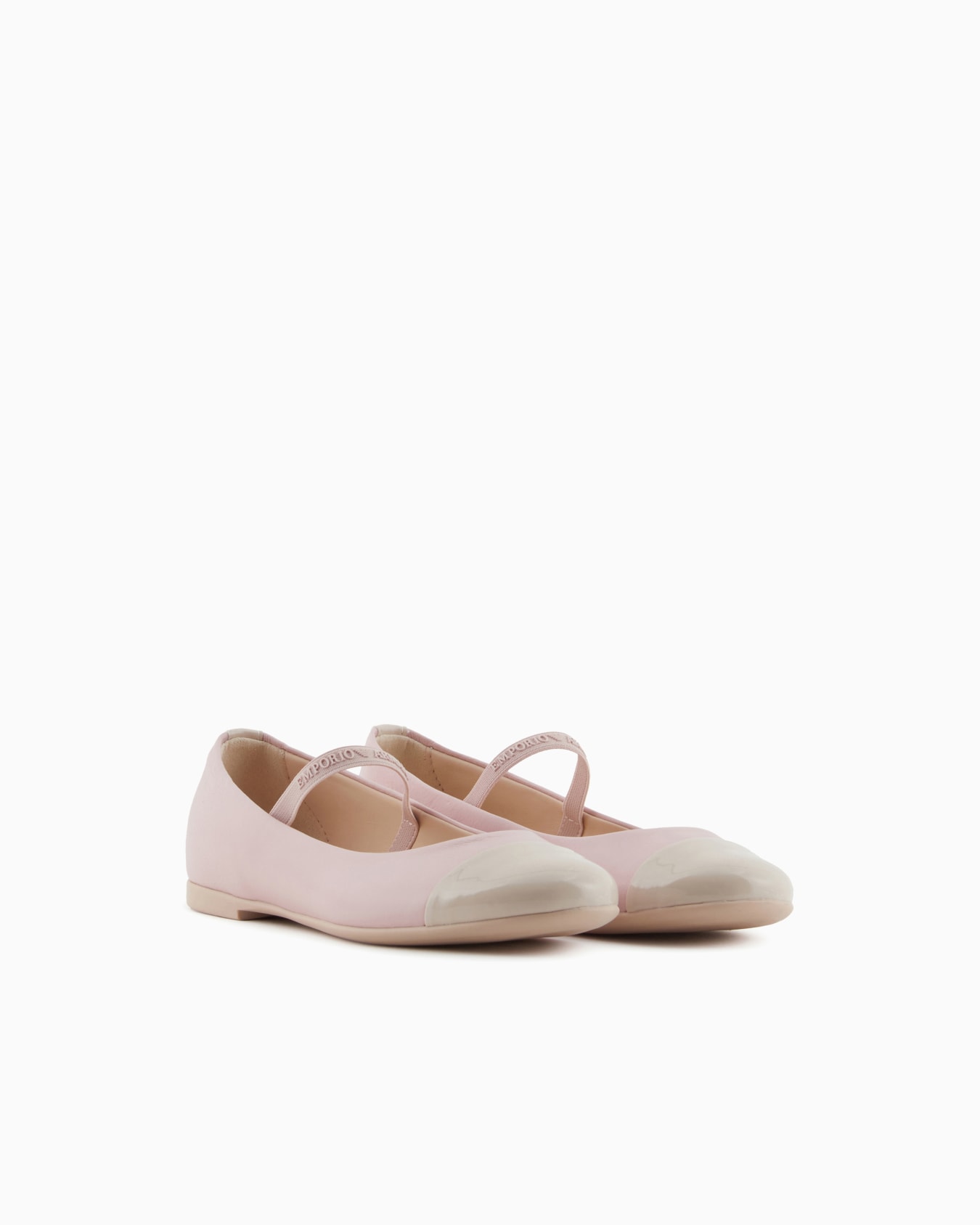 Nappa-leather ballerinas with patent leather toe Slide 1