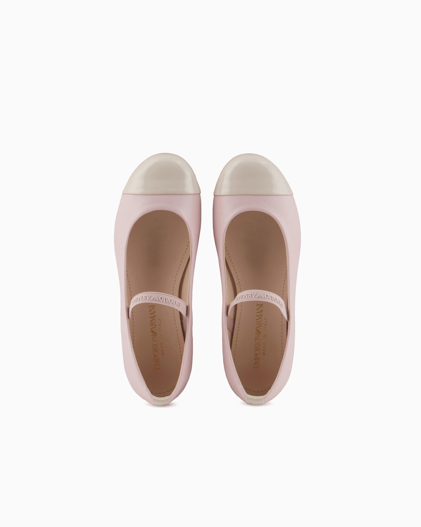 Nappa-leather ballerinas with patent leather toe Slide 2