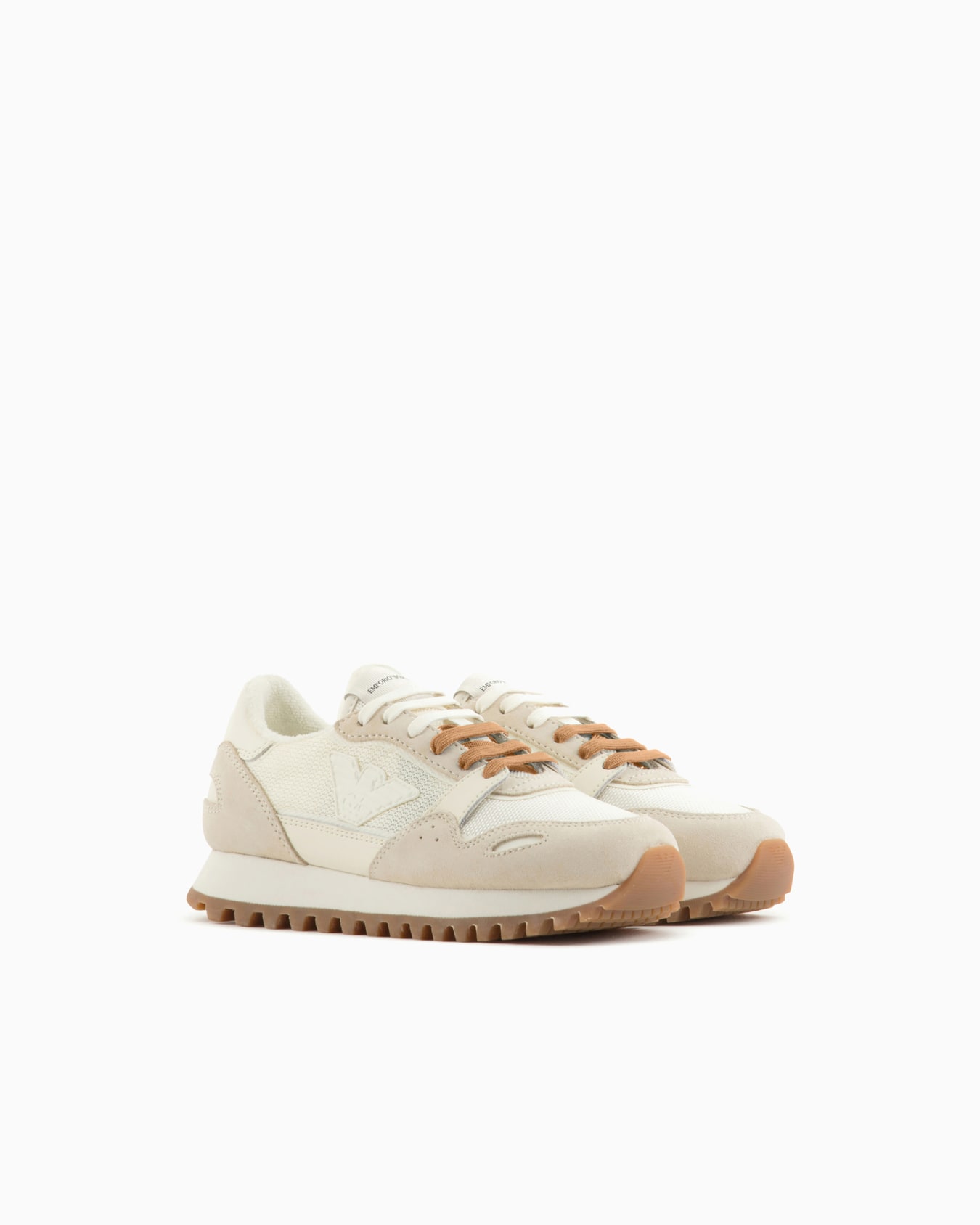 Sneakers en mesh avec détails en cuir suédé et écusson aigle Diapositive 1
