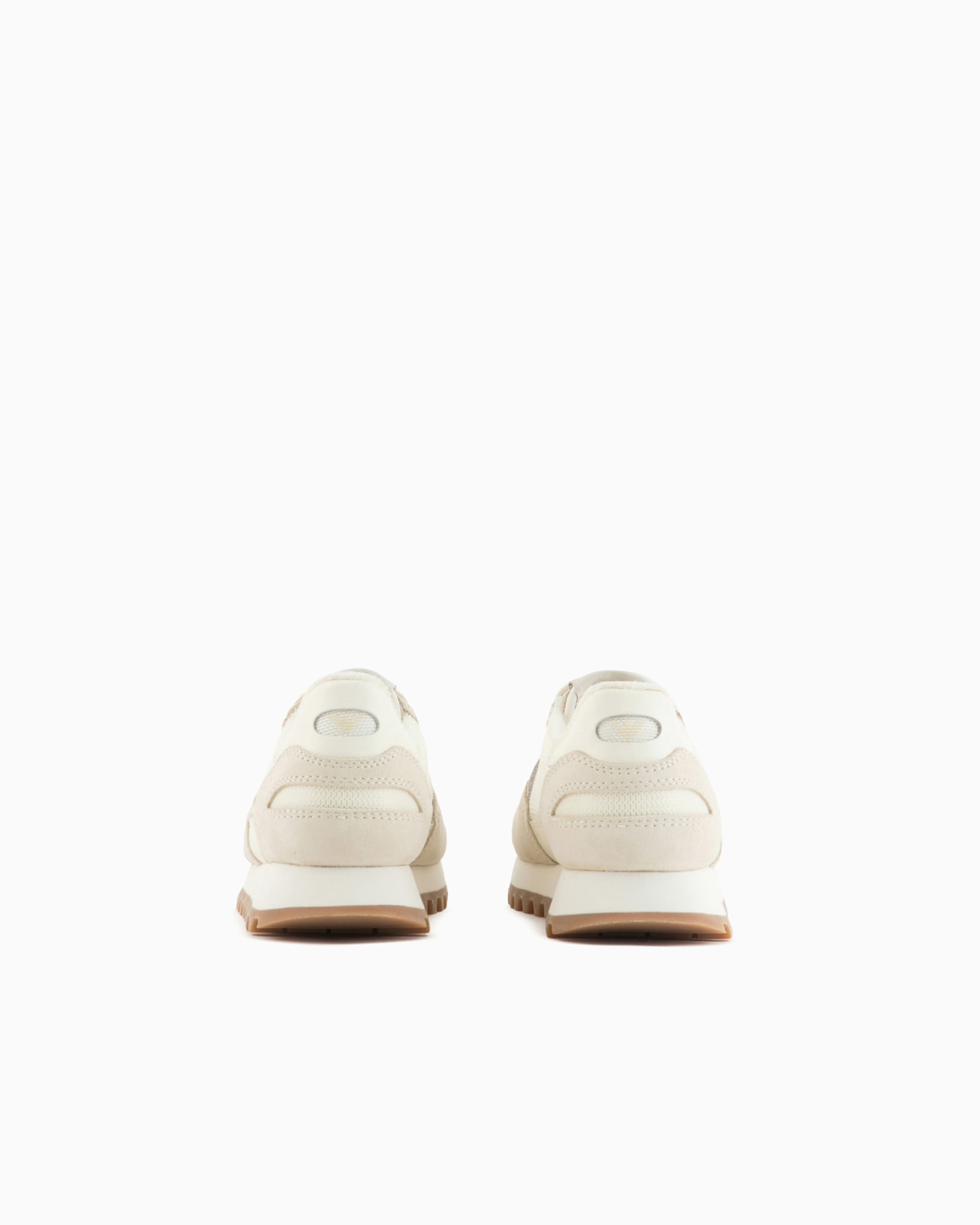Sneakers en mesh avec détails en cuir suédé et écusson aigle Diapositive 3