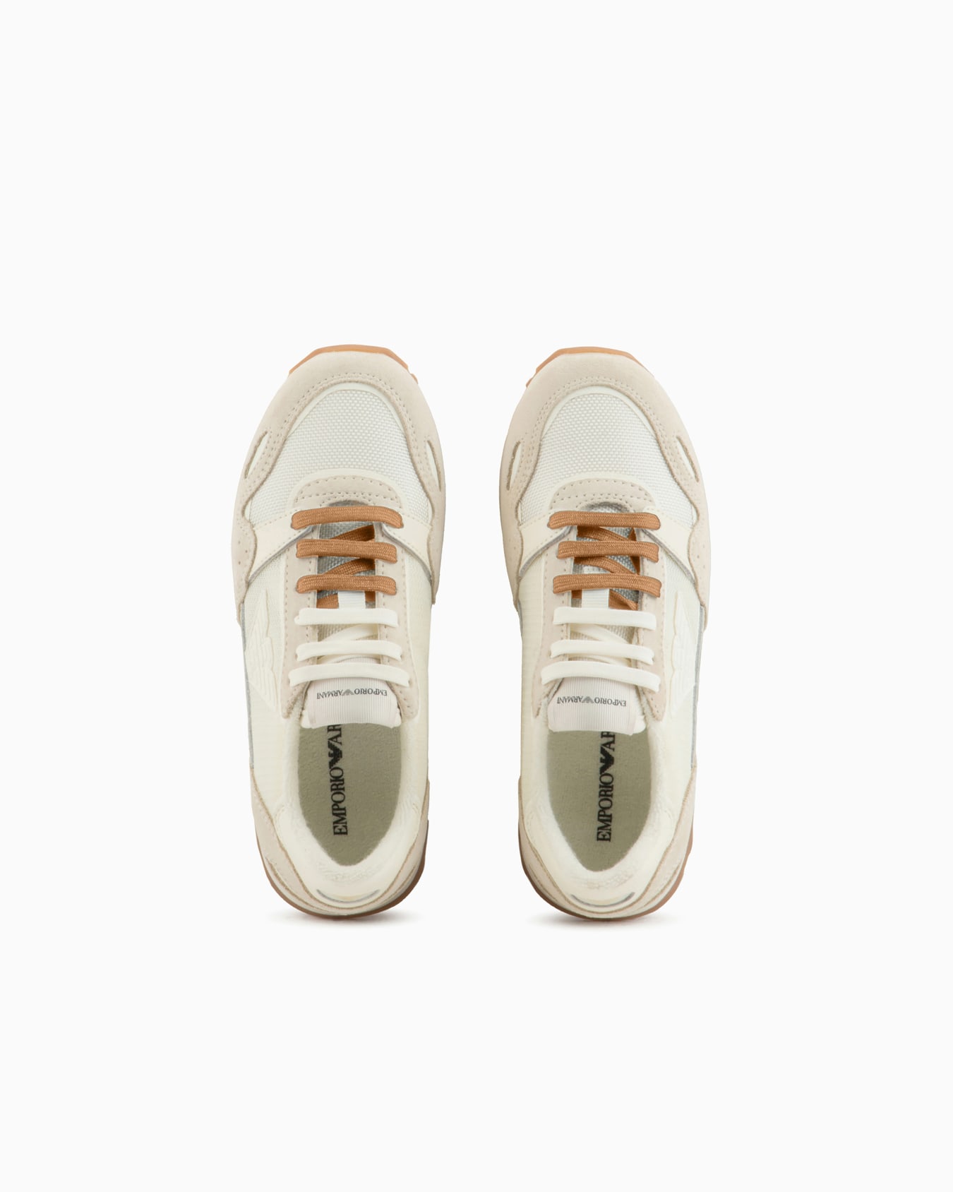 Sneakers en mesh avec détails en cuir suédé et écusson aigle Diapositive 2