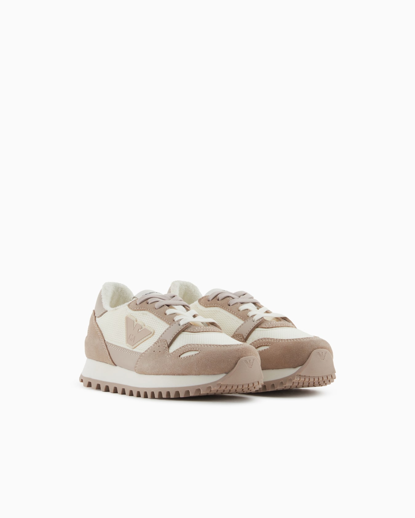 Sneakers en mesh avec détails en cuir suédé et écusson aigle Diapositive 1