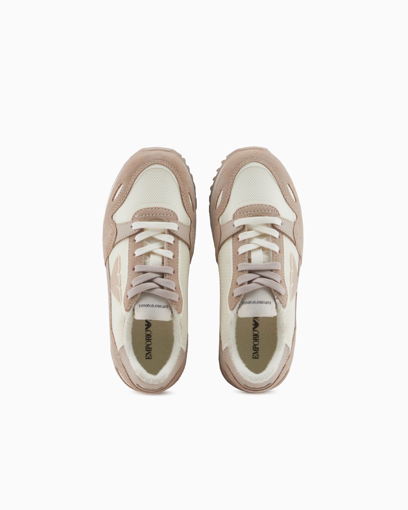 Sneakers en mesh avec détails en cuir suédé et écusson aigle Diapositive 2