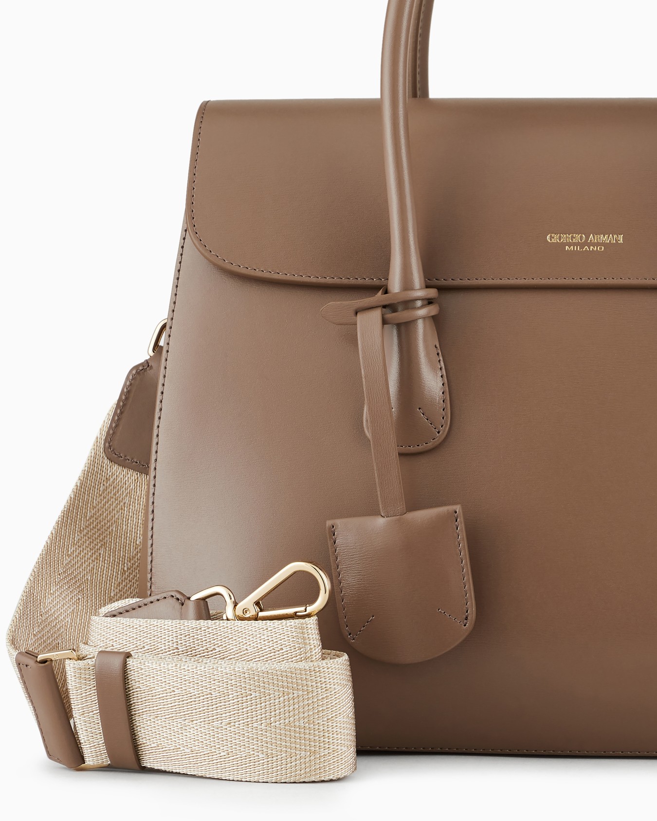 Bolso baúl la Prima tamaño grande de piel graneada Diapositiva 4