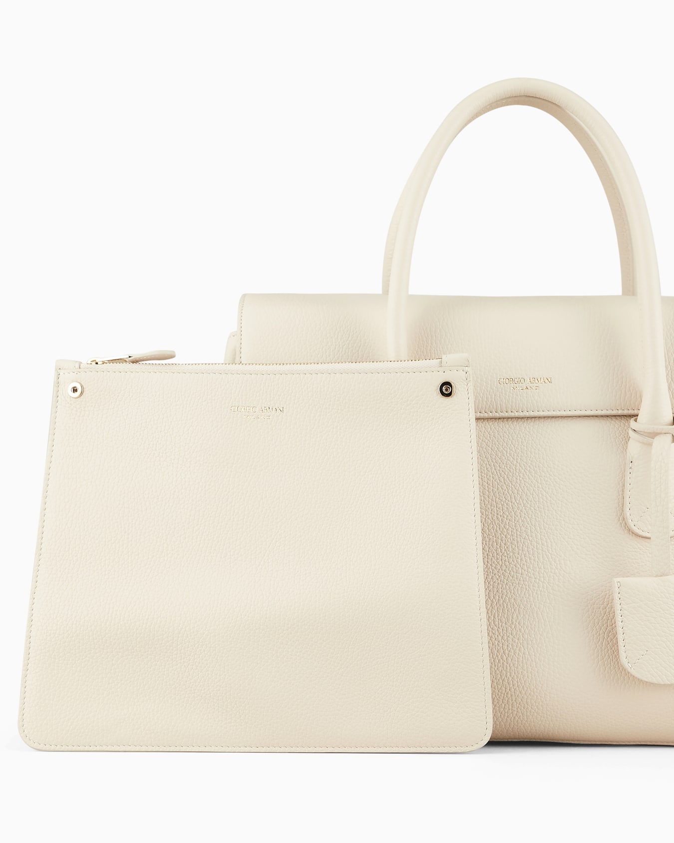 Large la Prima pebbled-leather Bauletto bag Slide 5