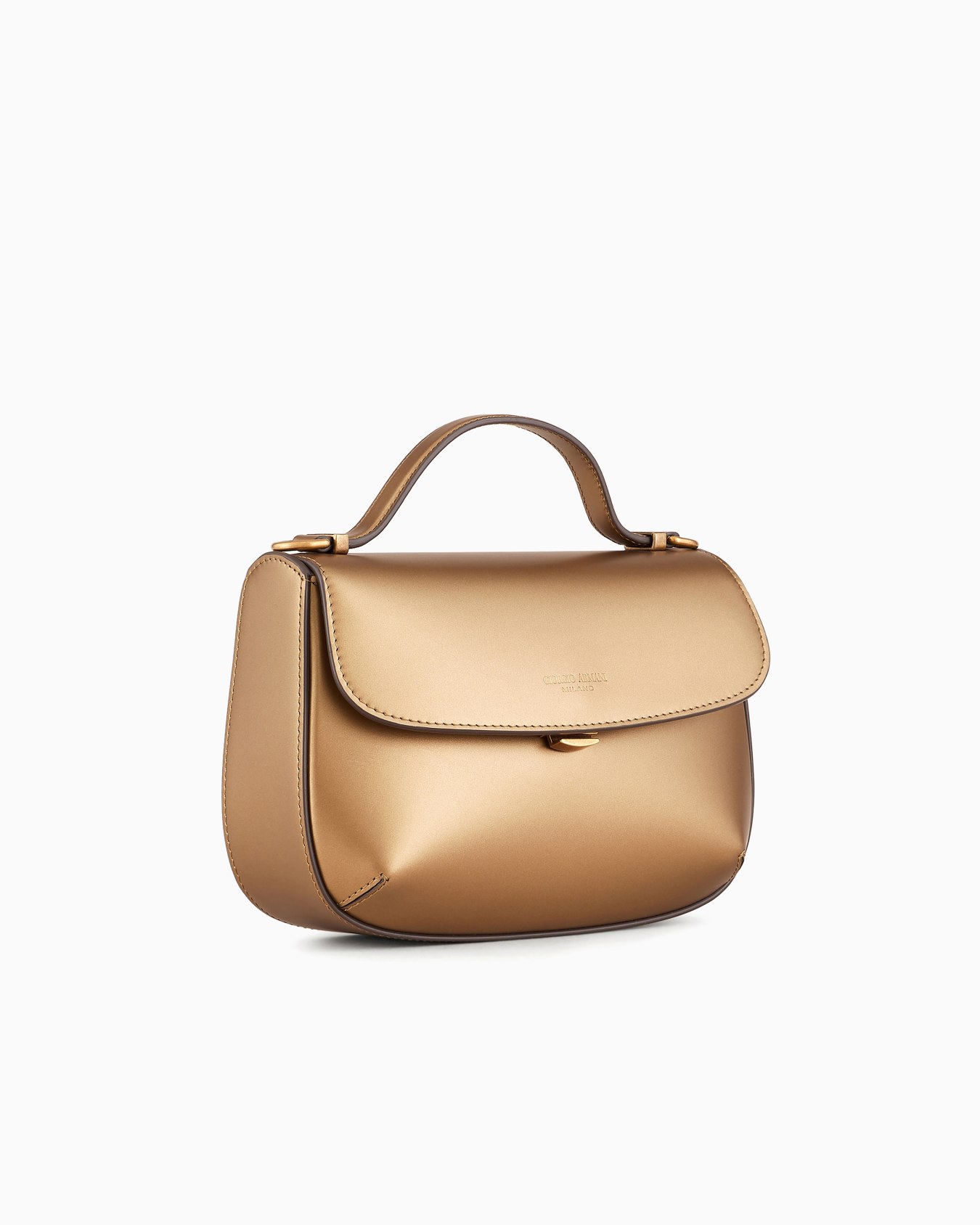 La Prima kleine Handtasche aus laminiertem Leder Folie 1