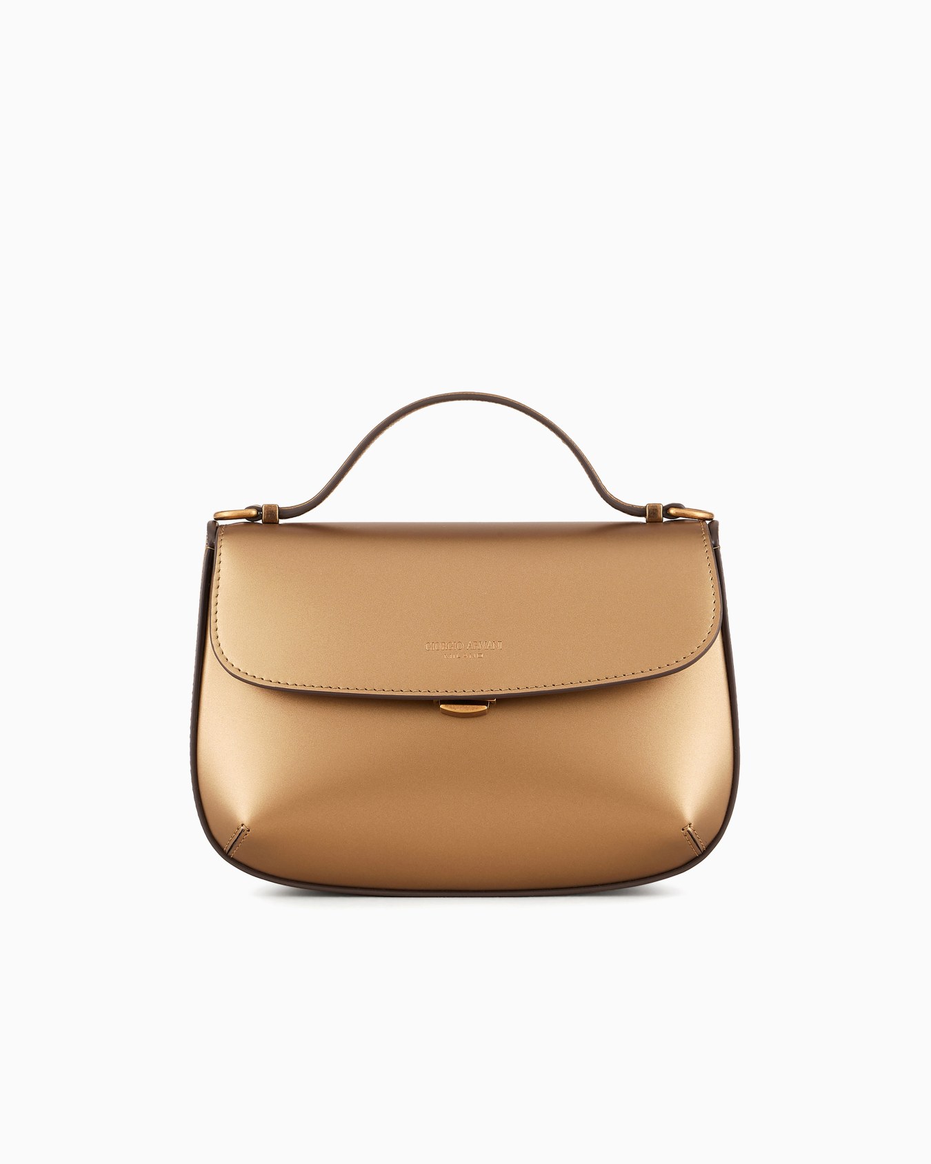 La Prima kleine Handtasche aus laminiertem Leder Folie 0