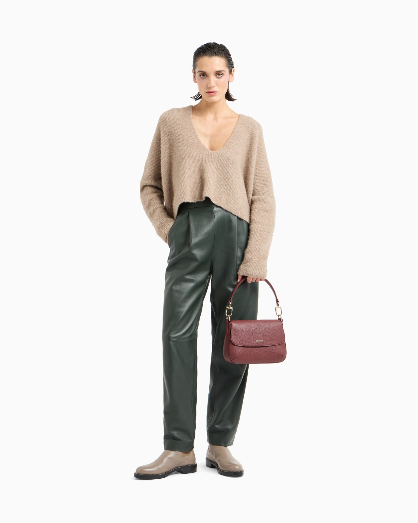ASV small la Prima Soft pebbled leather bag Slide 5