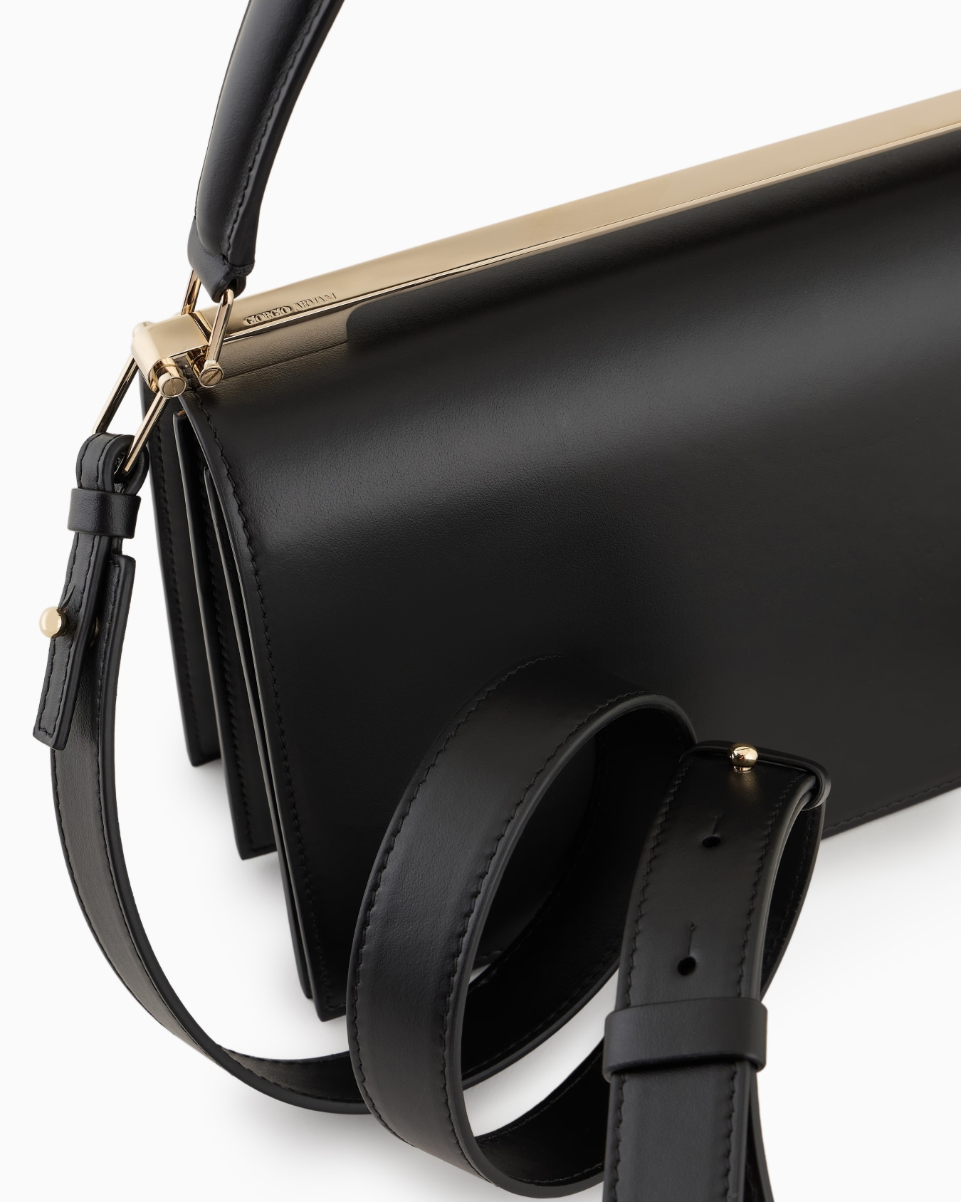 Medium leather handbag with shoulder strap Slide 4