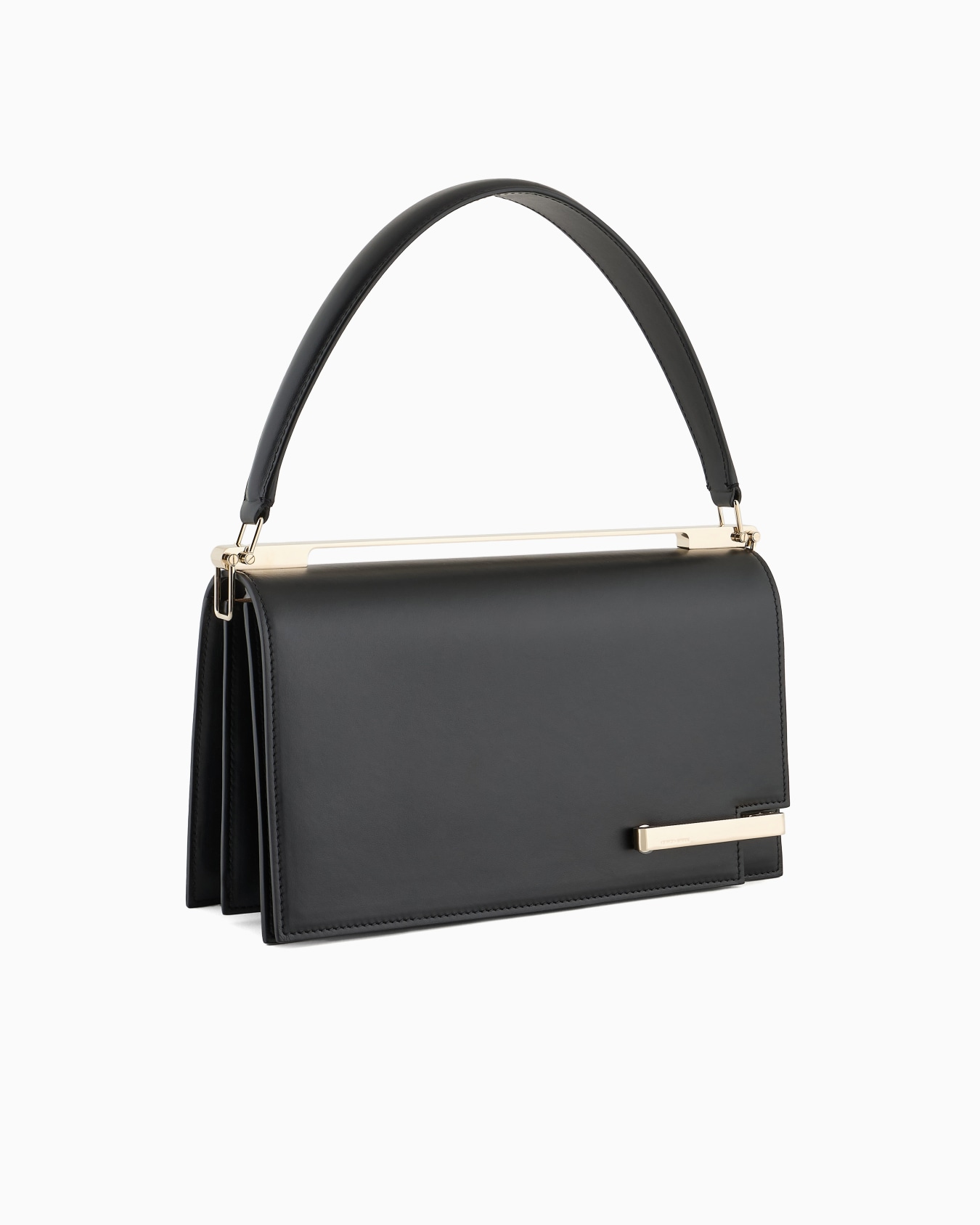 Medium leather handbag with shoulder strap Slide 1