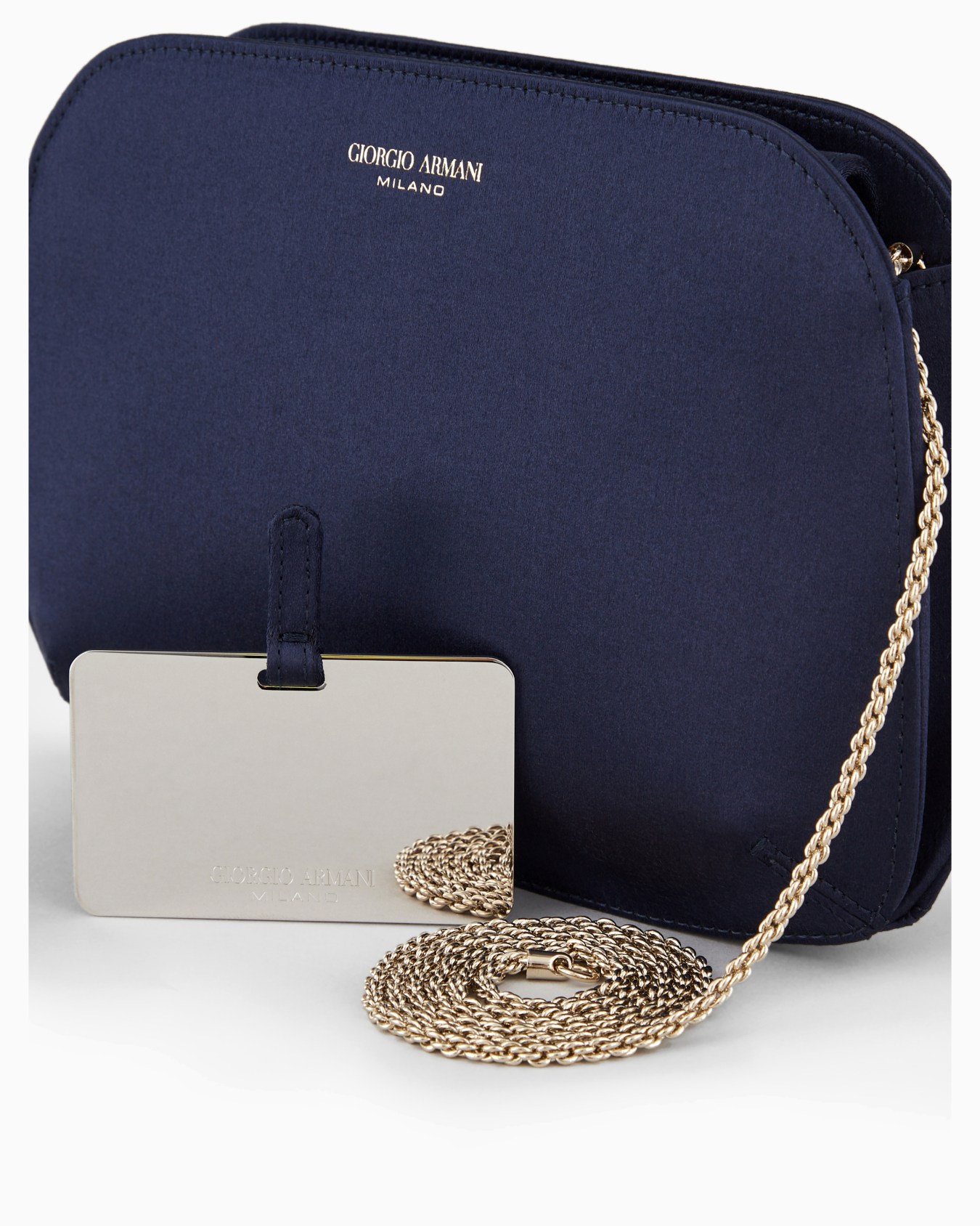 Satin La Prima clutch bag Slide 4