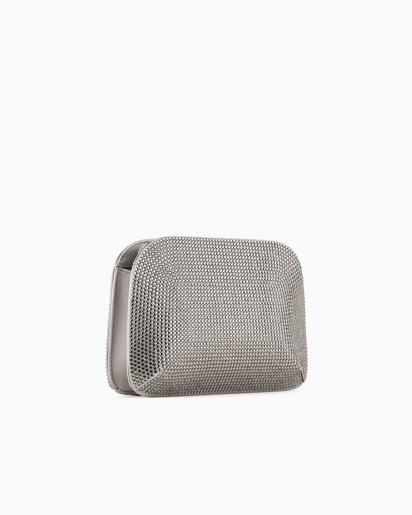 La Prima satin and rhinestone clutch bag Slide 1