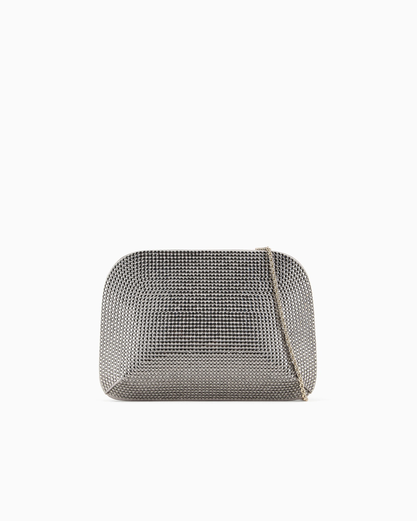Pochette La Prima en satin et strass Diapositive 0