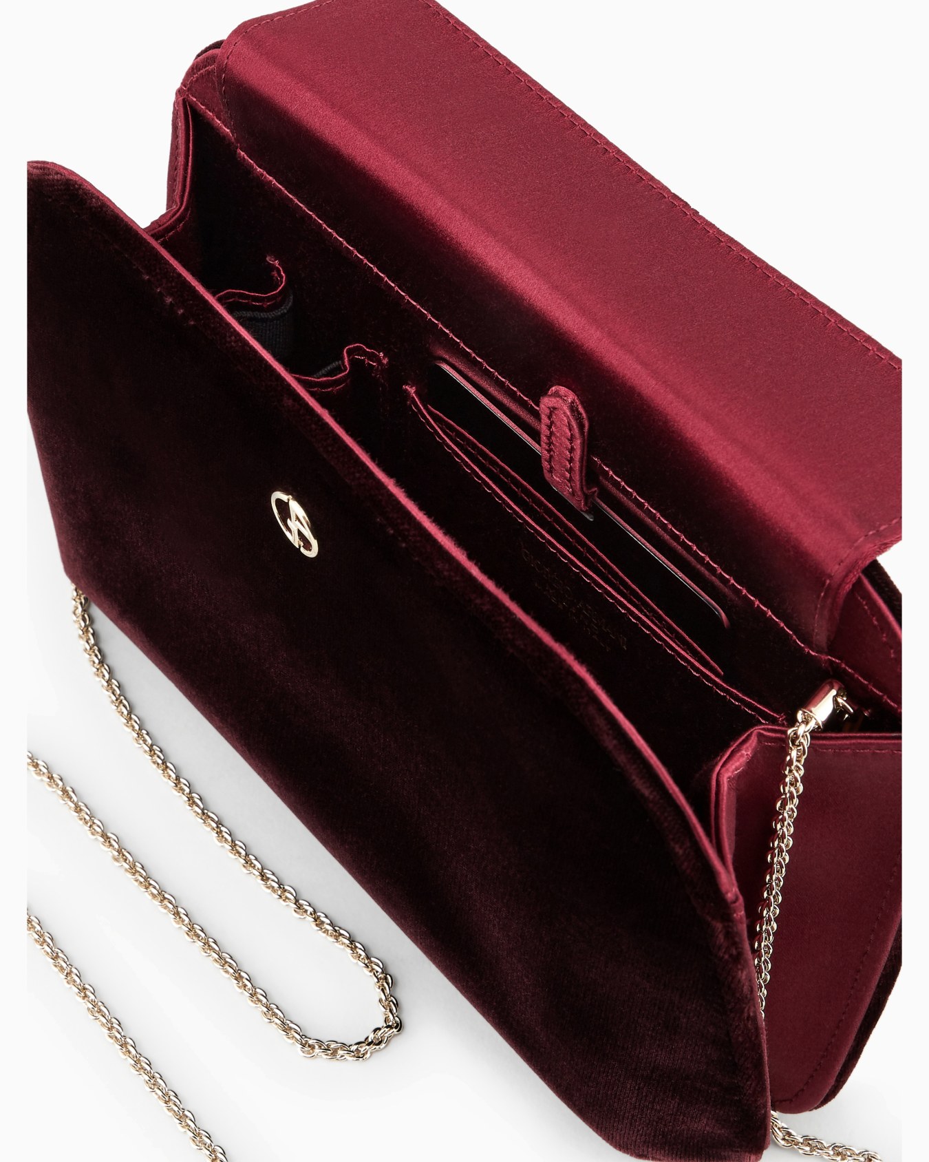 Velvet and satin La Prima clutch スライドする 3