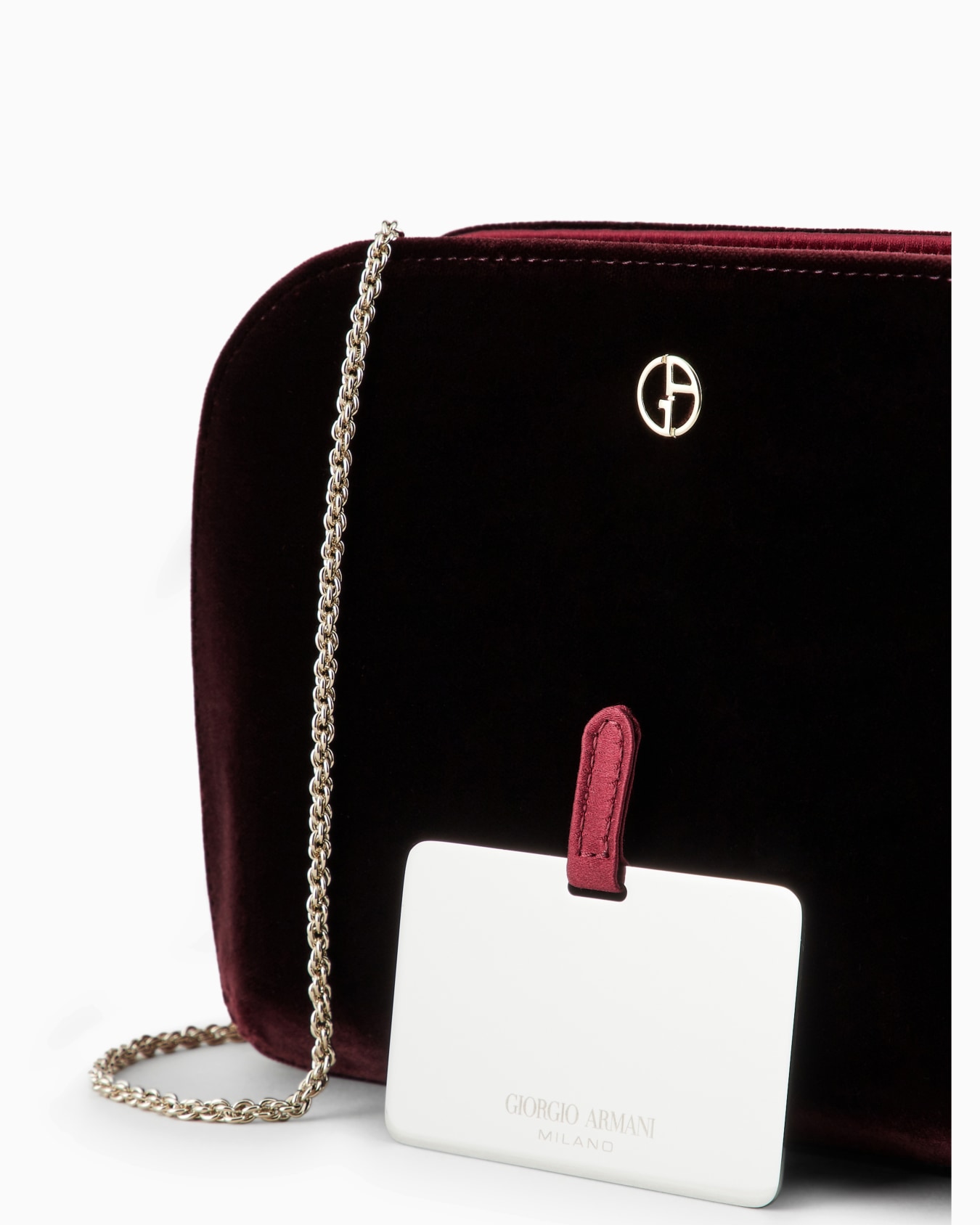 Velvet and satin La Prima clutch スライドする 4