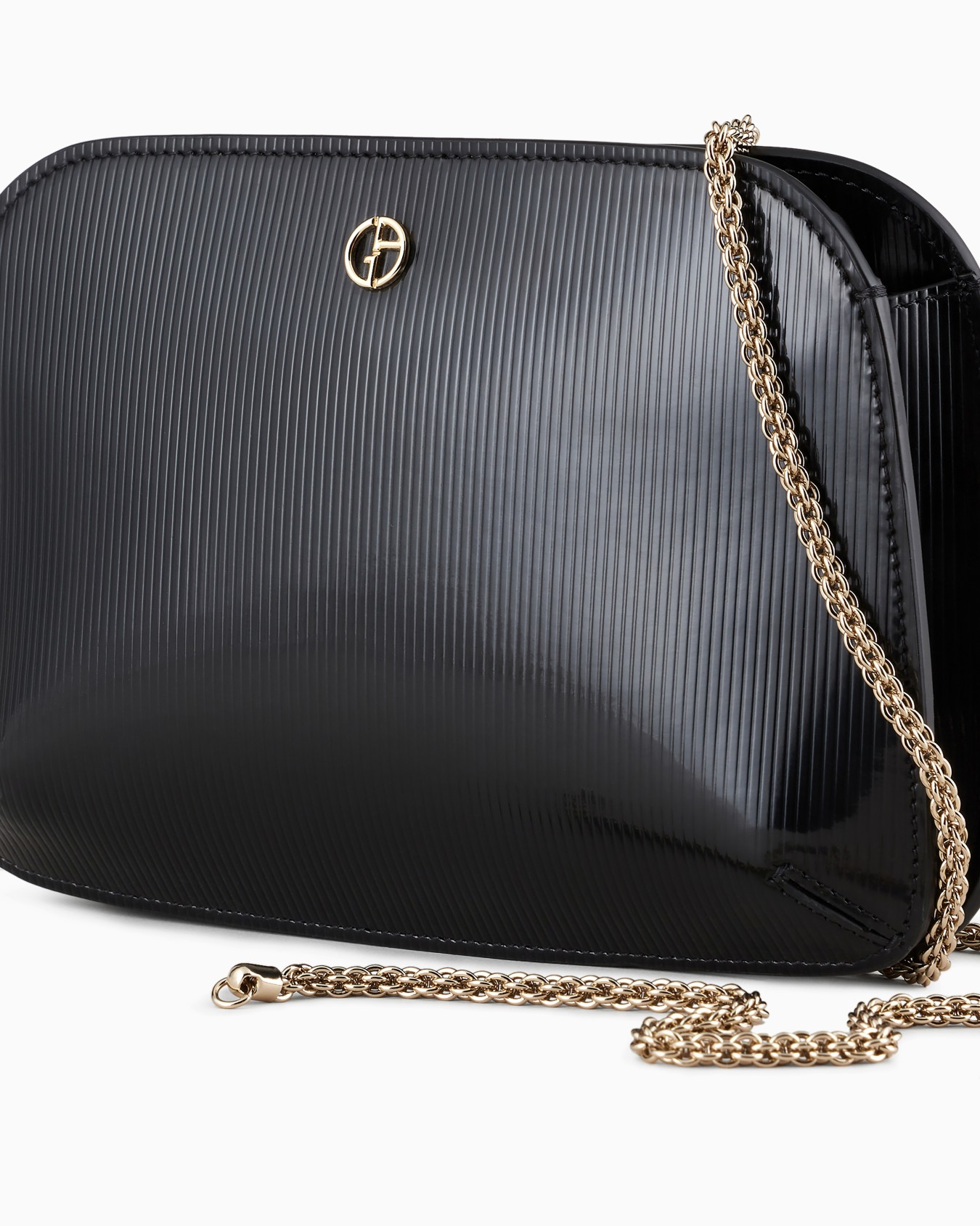Striped lamé-leather la Prima clutch bag Slide 4