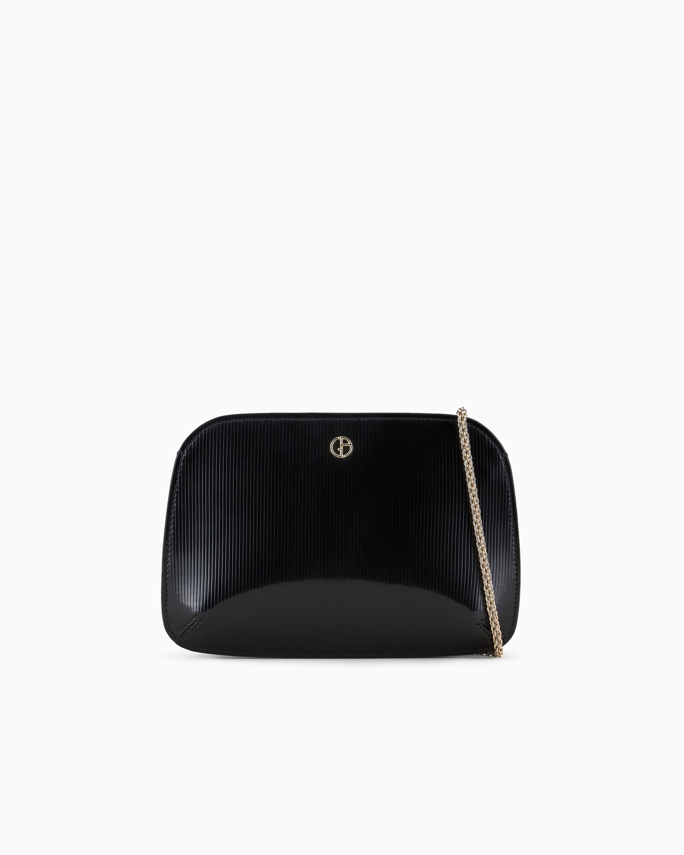 Striped lamé-leather la Prima clutch bag Slide 0