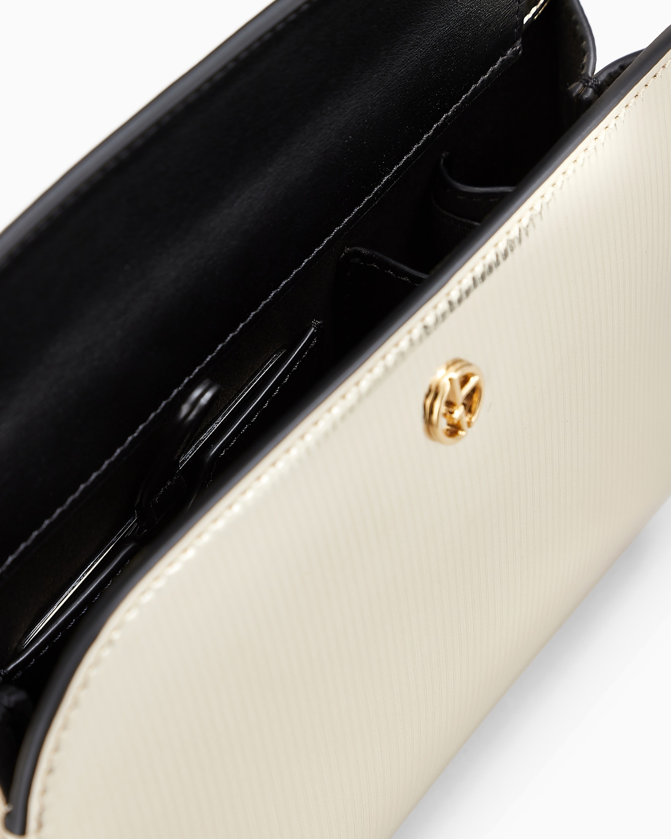Striped lamé-leather la Prima clutch bag Slide 3