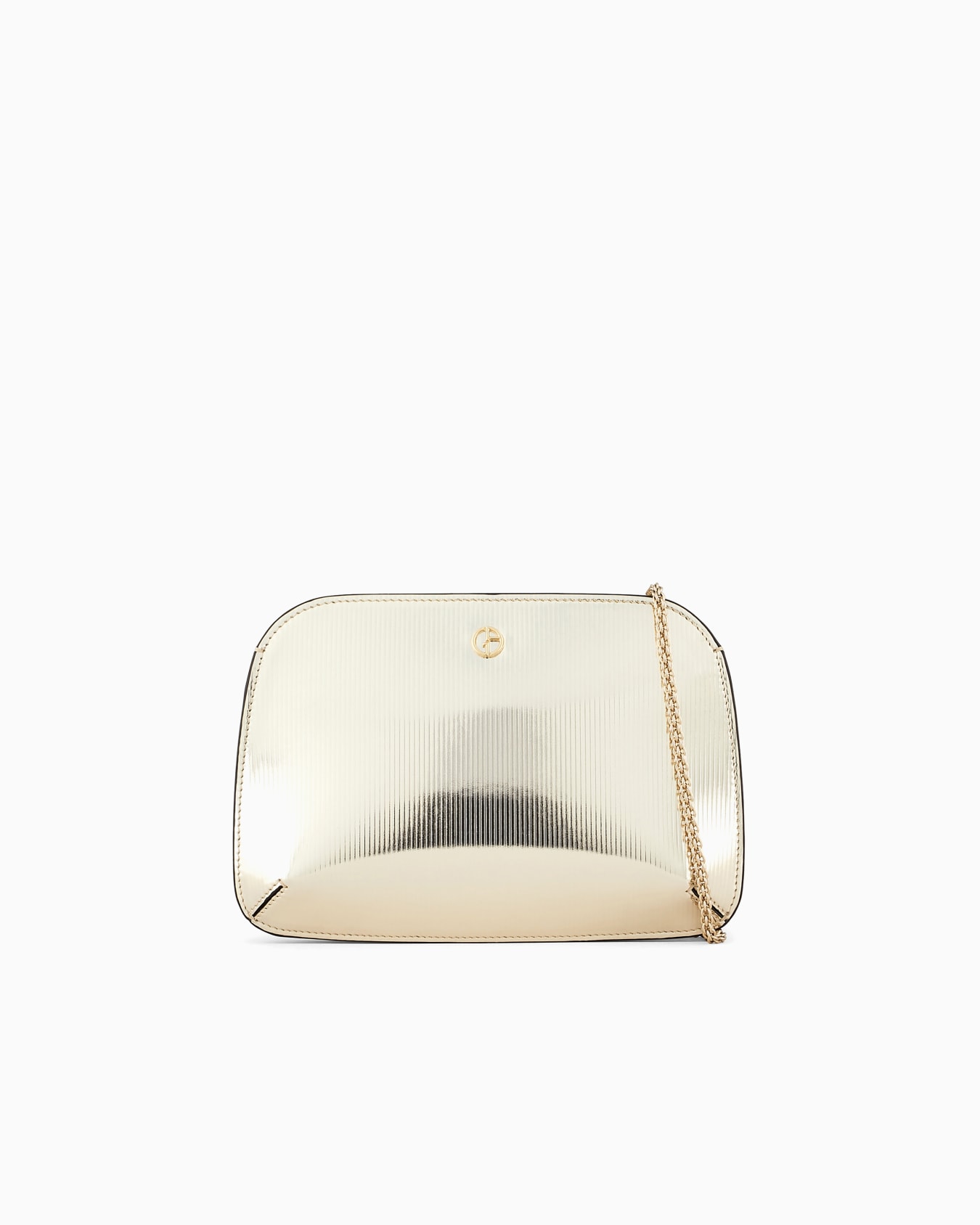 Striped lamé-leather la Prima clutch bag Slide 0